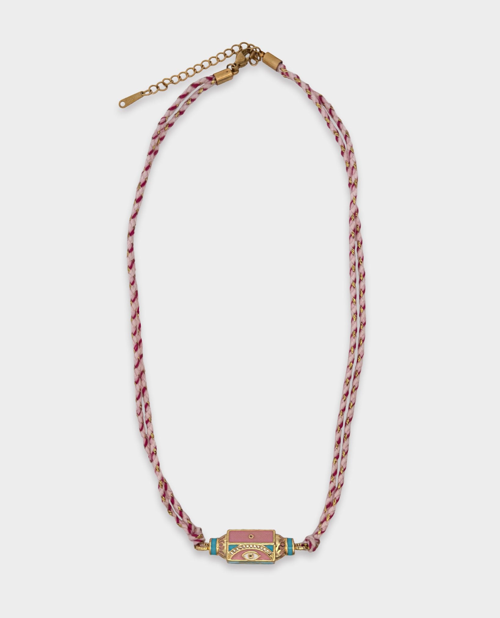 EVIL EYE AMULET NECKLACE - PINK