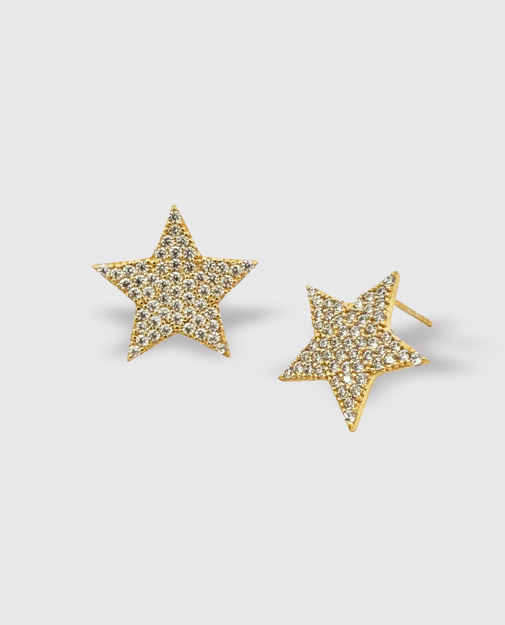 DIAMOND STAR GOLD STUD EARRINGS