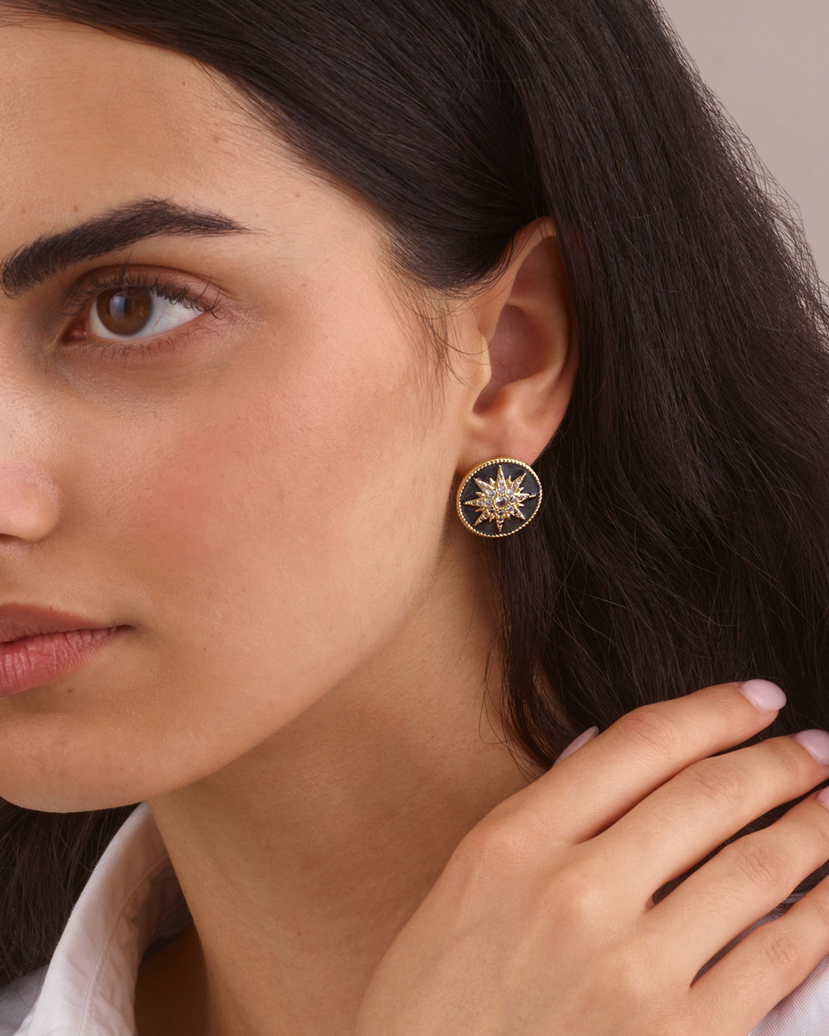 DESERT STAR STUD EARRINGS - BLACK