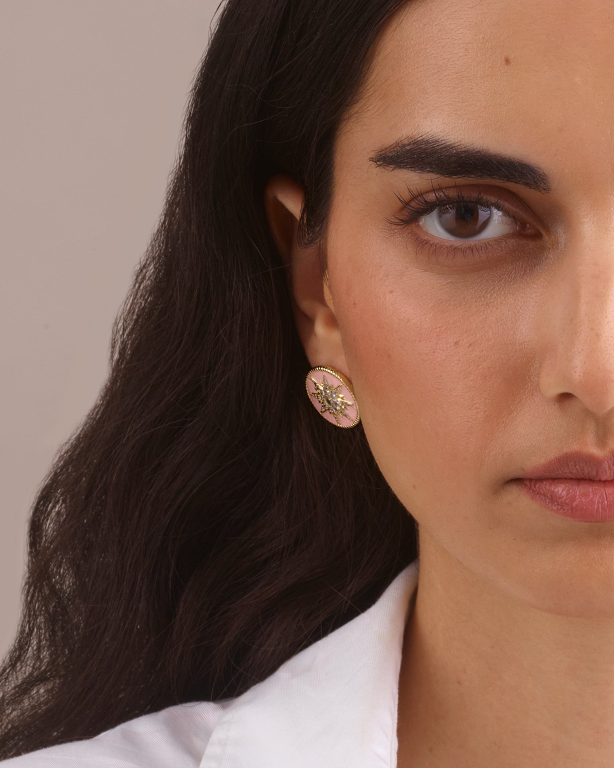 DESERT STAR STUD EARRINGS - PINK