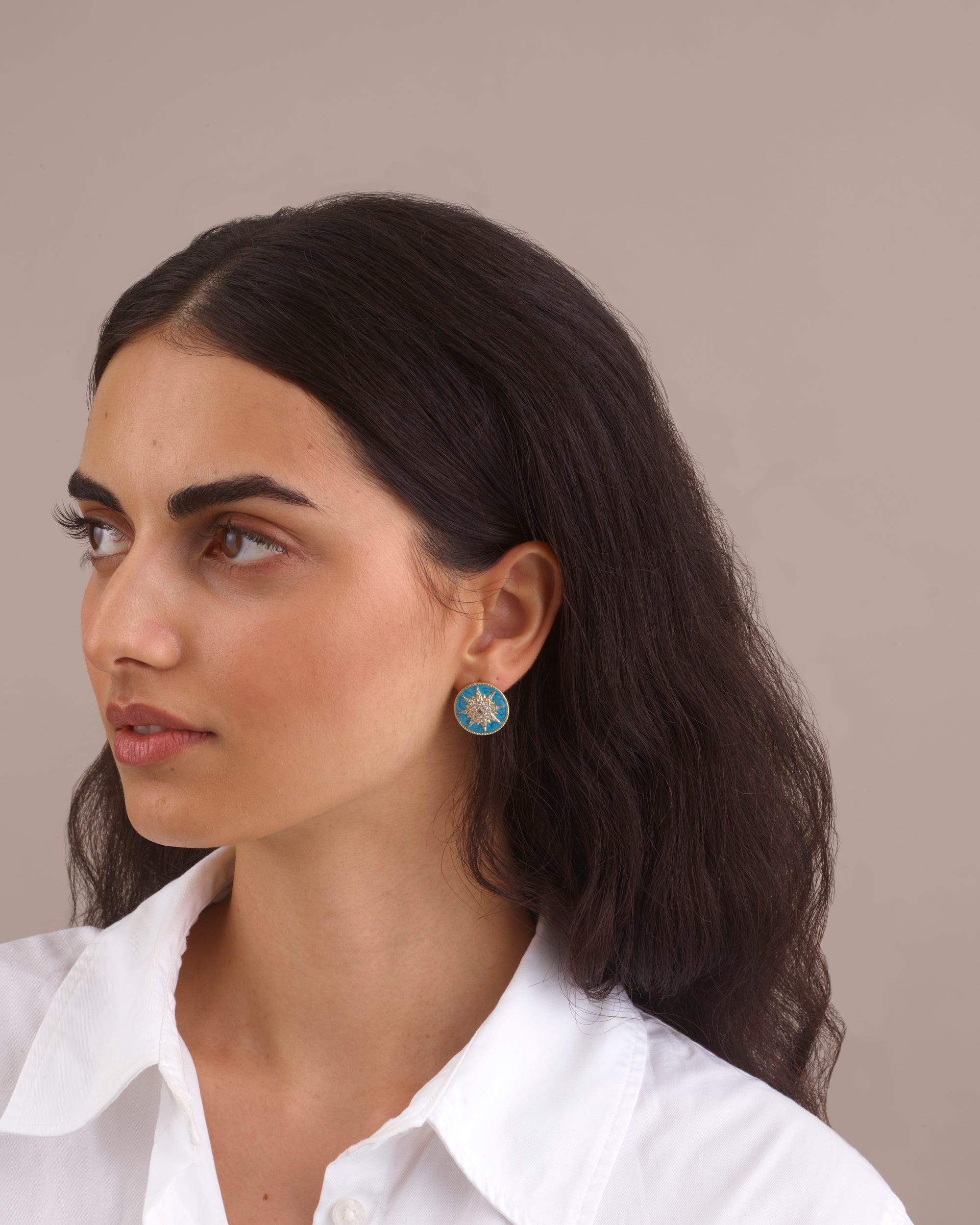 DESERT STAR STUD EARRINGS - TURQUOISE
