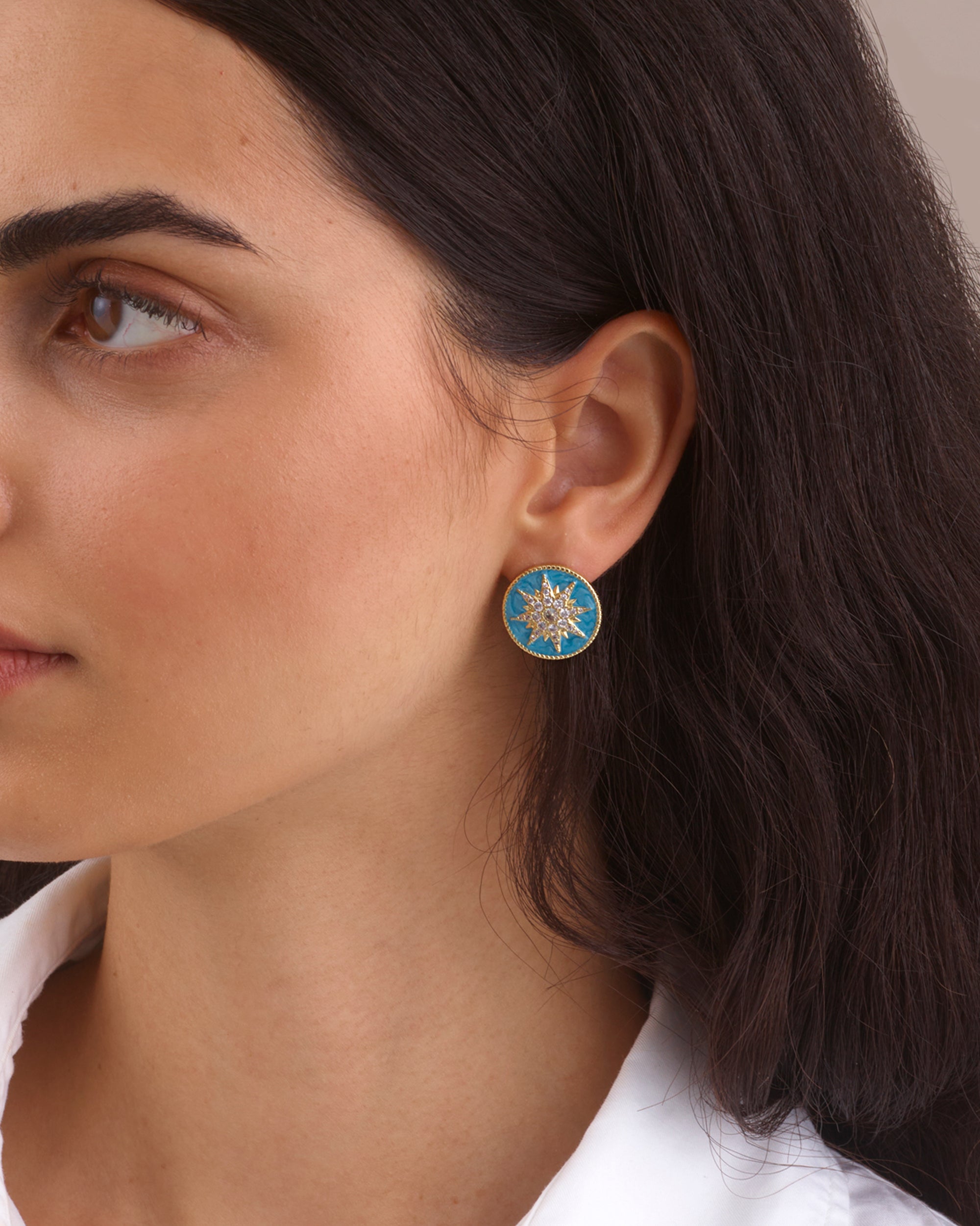 DESERT STAR STUD EARRINGS - TURQUOISE