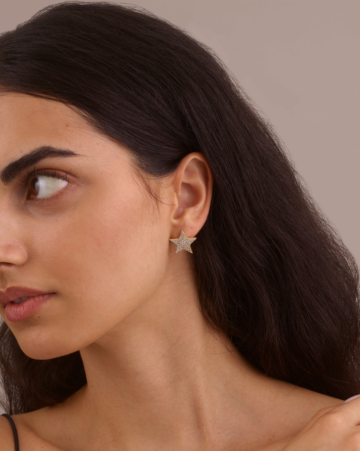 DIAMOND STAR GOLD STUD EARRINGS