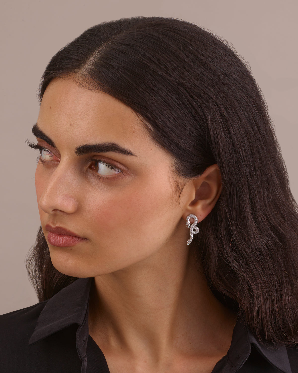DRAGON SILVER STUD EARRINGS