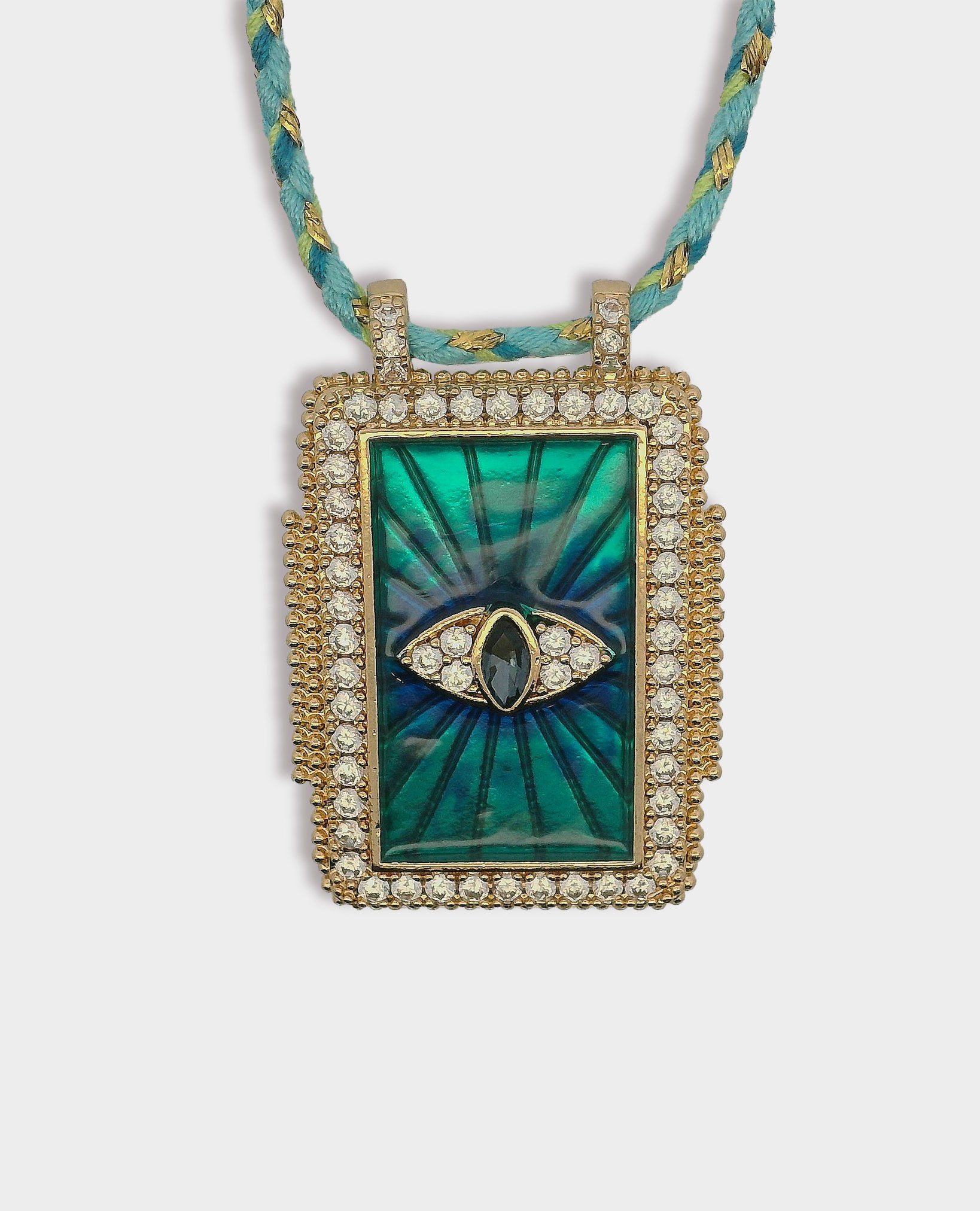 EVIL EYE PENDANT NECKLACE - TURQUOISE