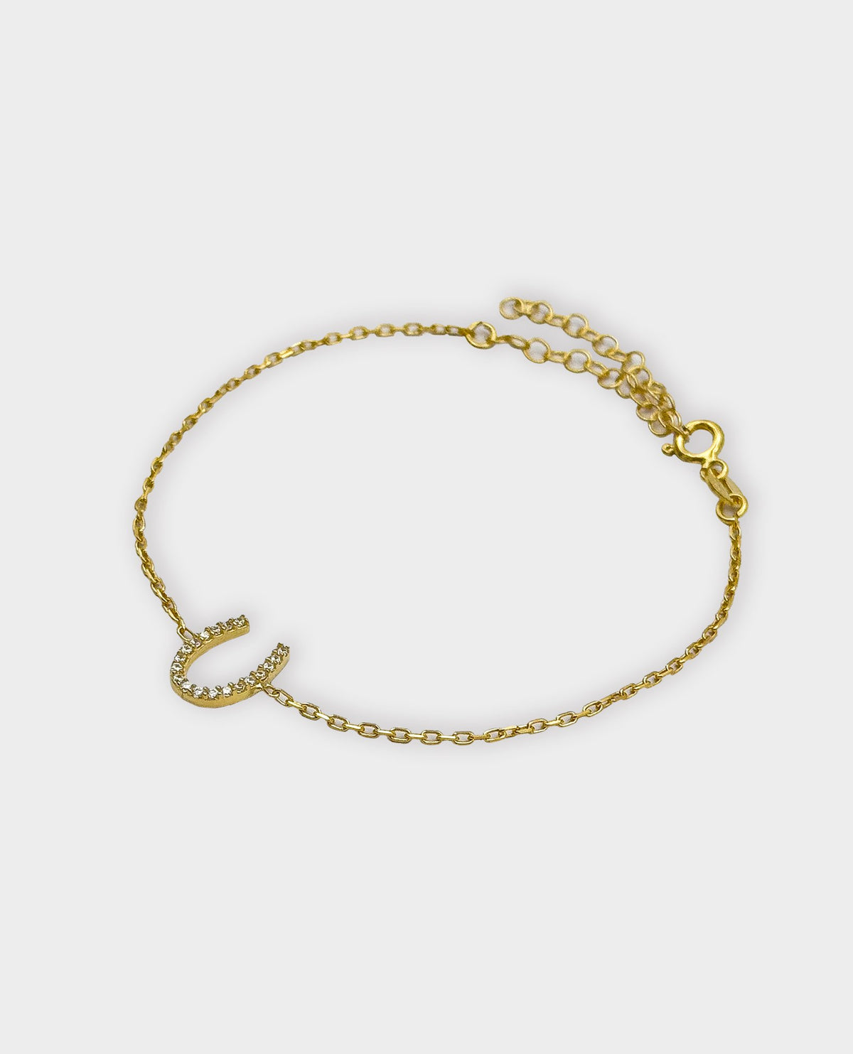 HORSESHOE CHARM GOLD BRACELET