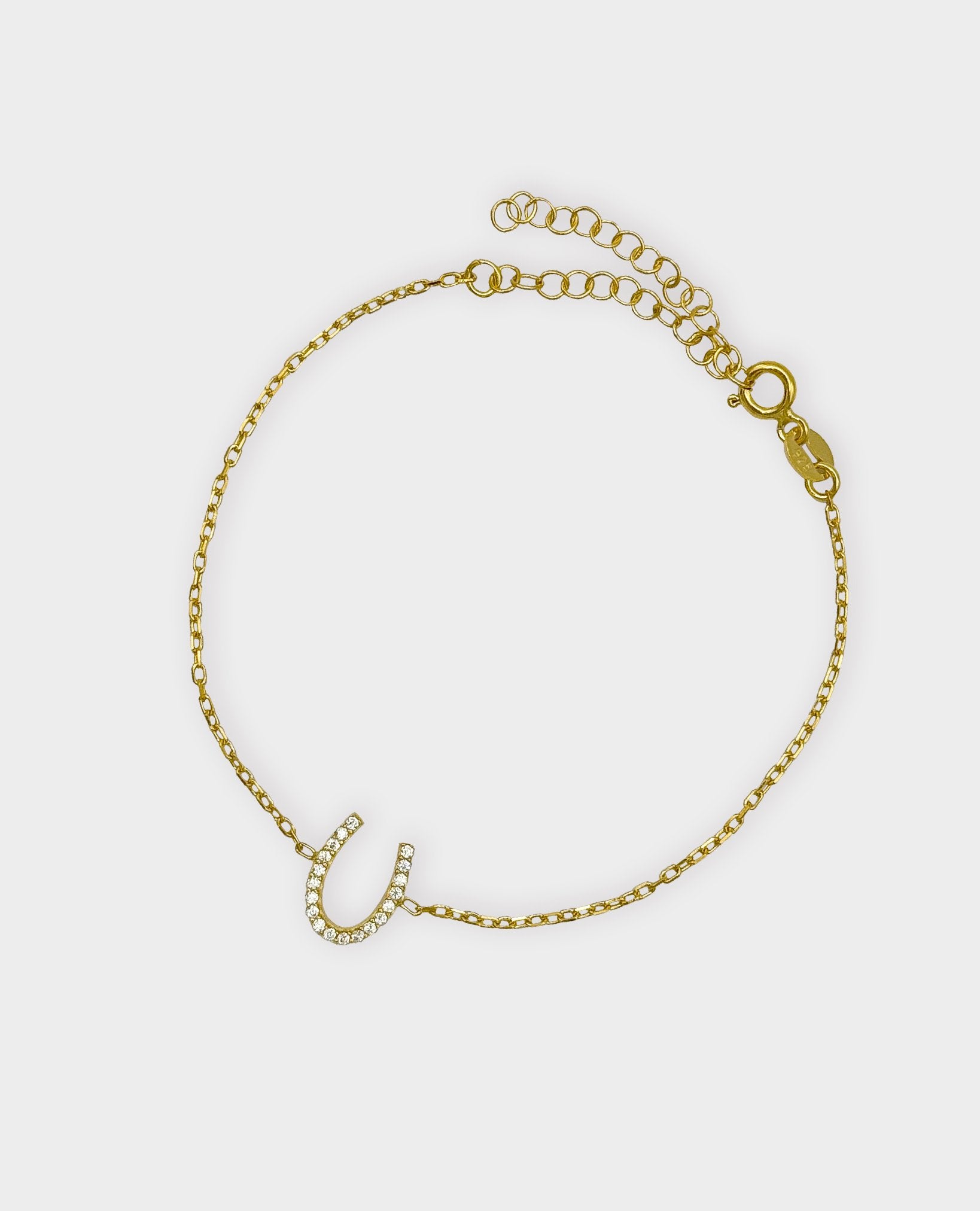 HORSESHOE CHARM GOLD BRACELET