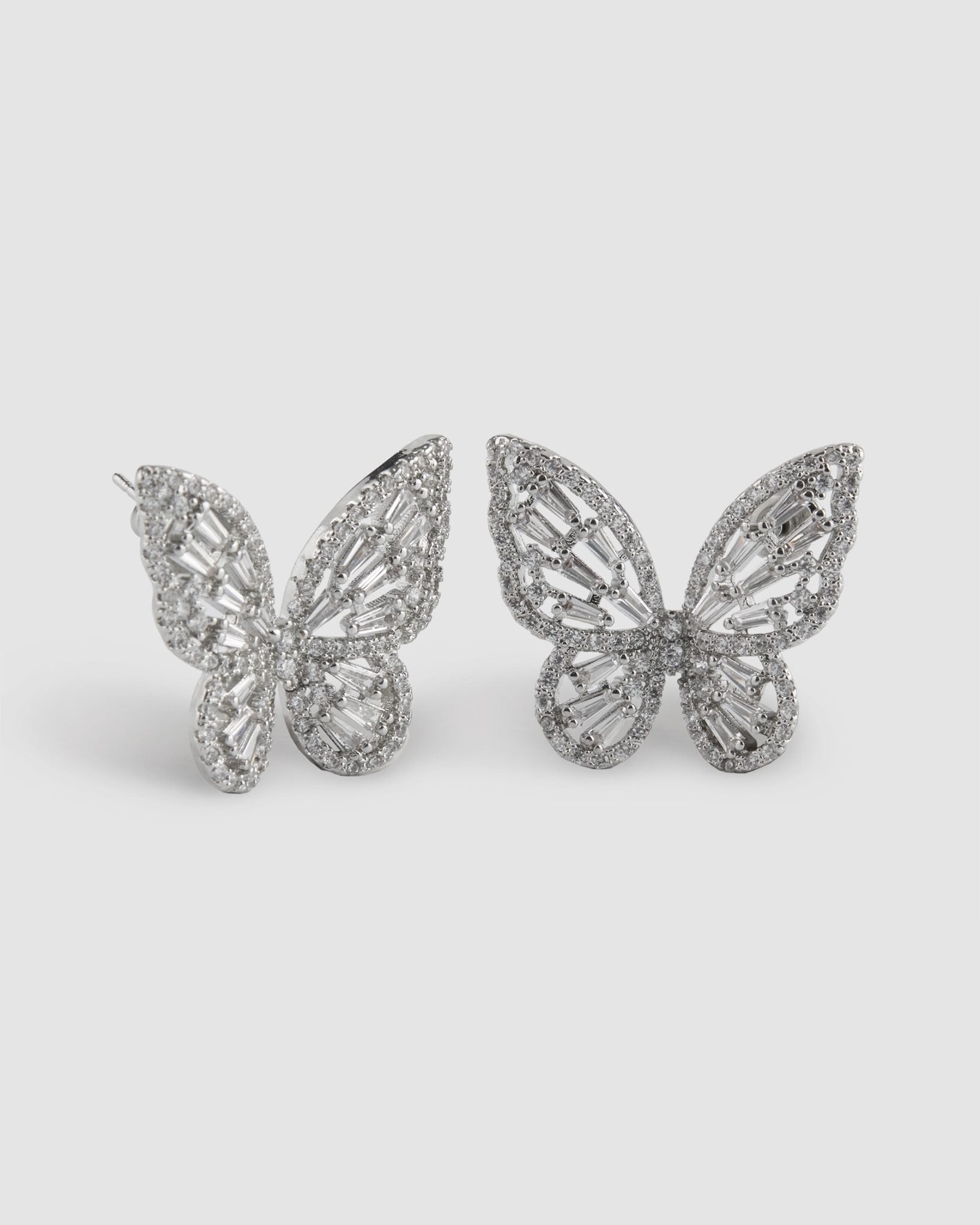 BUTTERFLY SILVER EARRINGS & RING SET