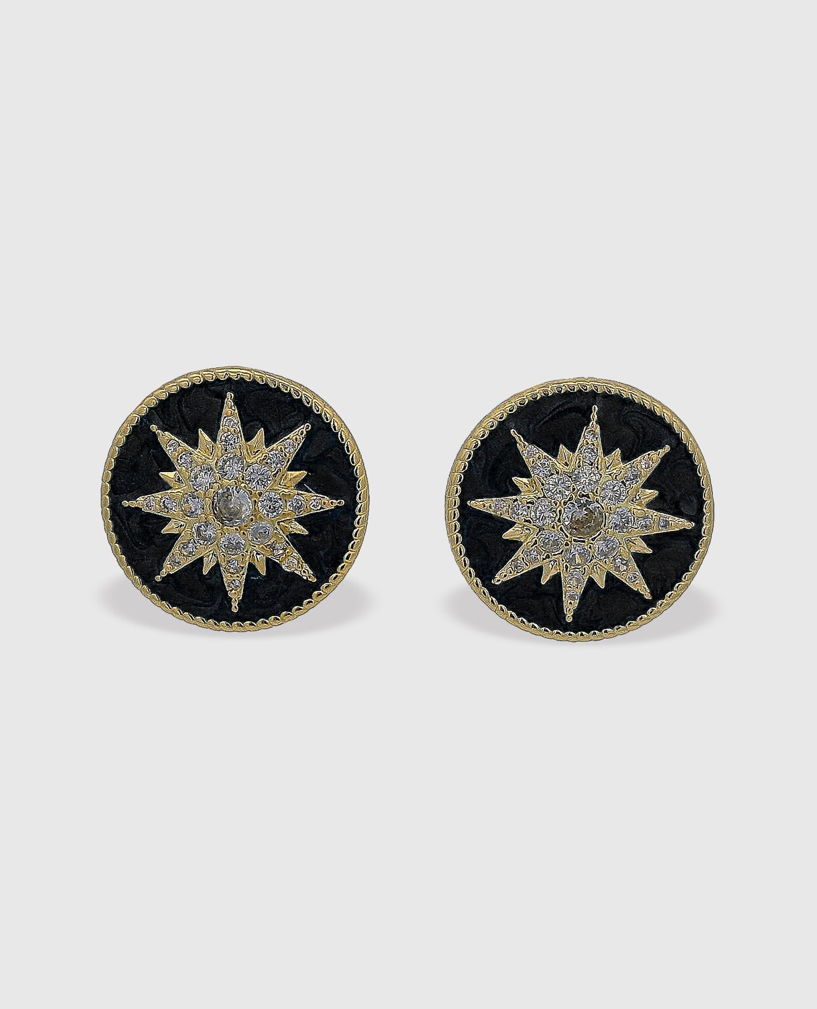 DESERT STAR STUD EARRINGS - BLACK