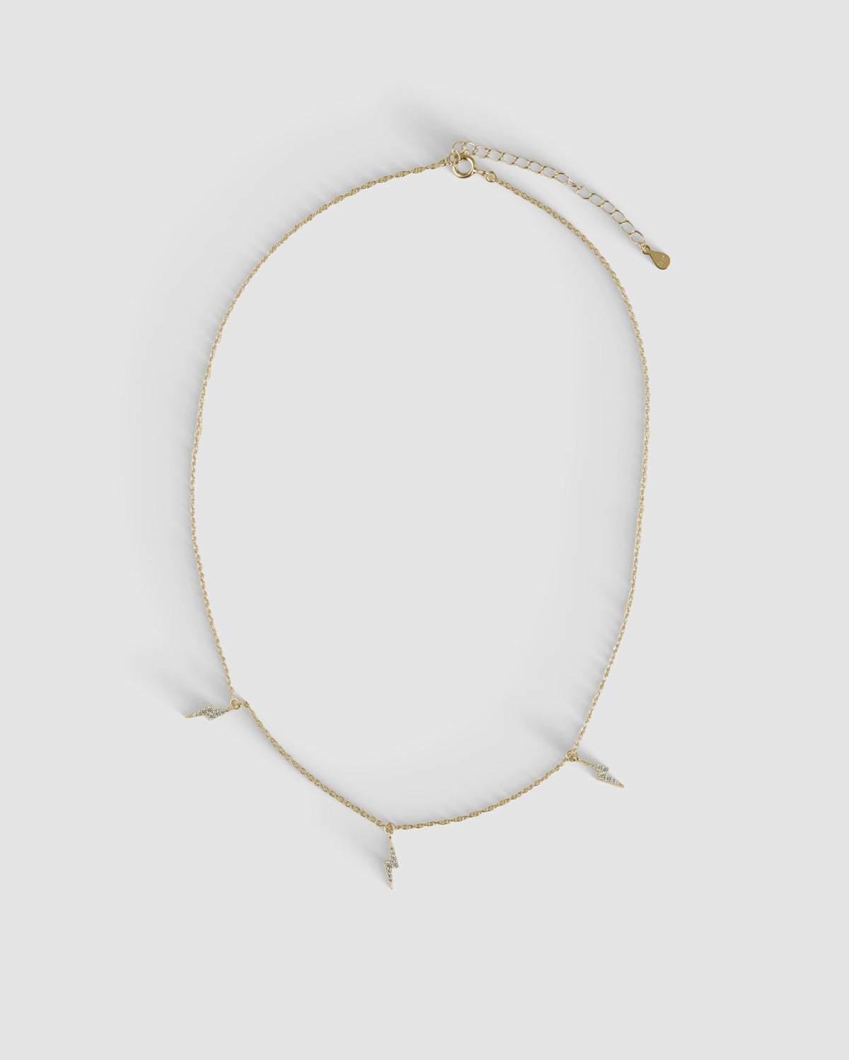 TRIPLE LIGHTNING BOLT NECKLACE - GOLD