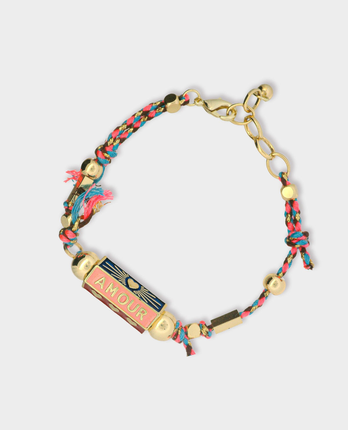 BOHEMIAN AMOUR CHARM BRACELET - PINK