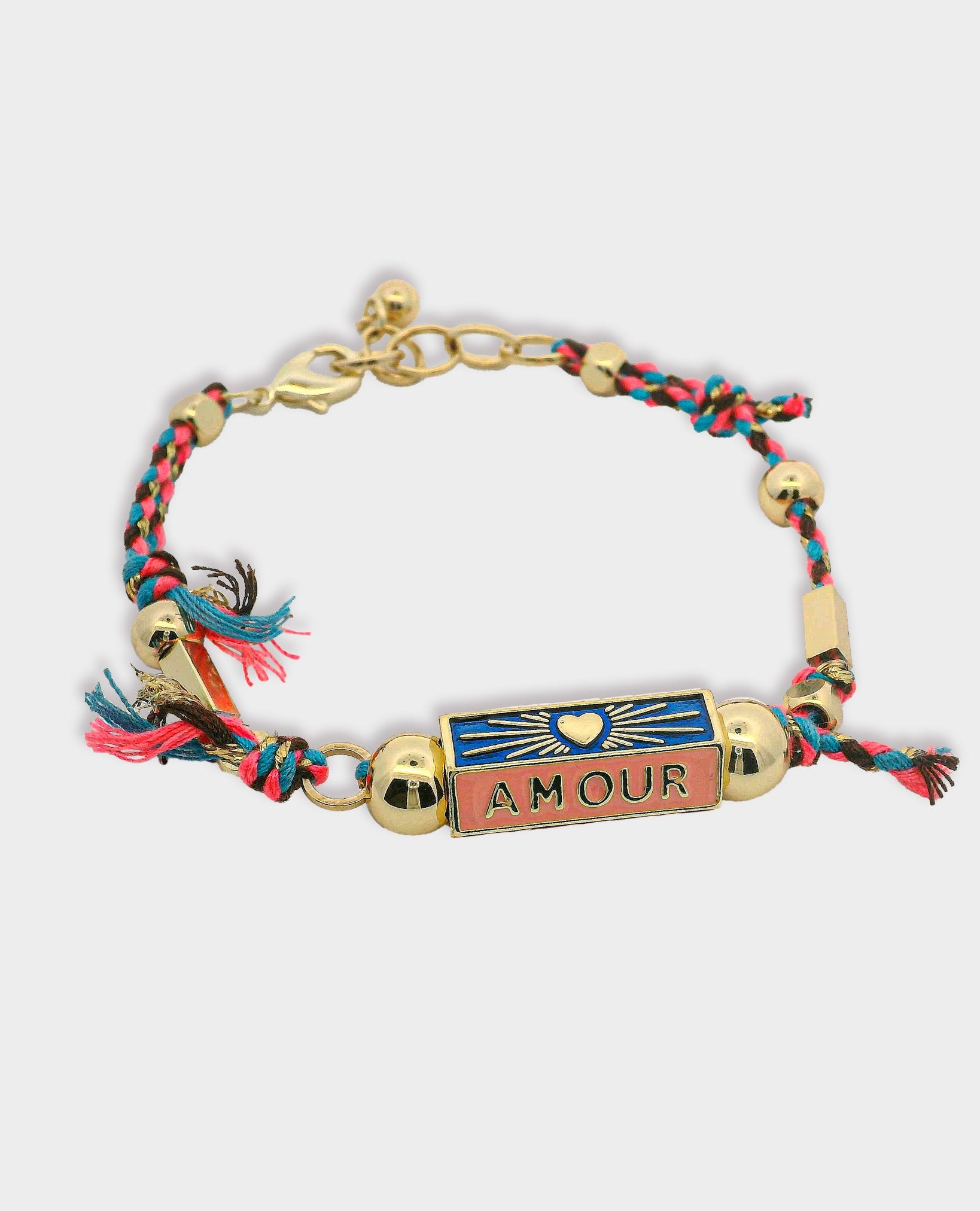 BOHEMIAN AMOUR CHARM BRACELET - PINK