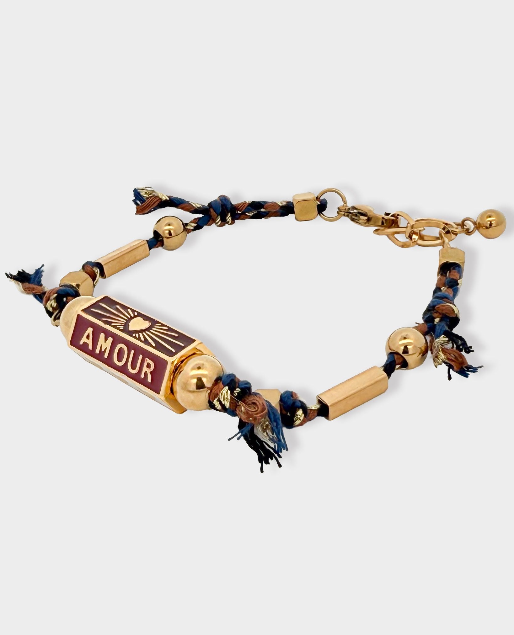 BOHEMIAN AMOUR CHARM BRACELET - BORDEAUX