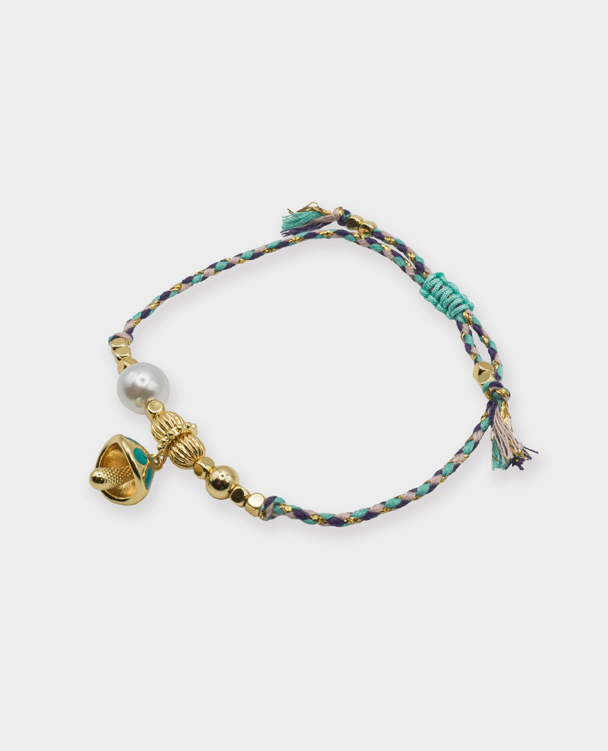 MUSHROOM CHARM BRACELET - TURQUOISE