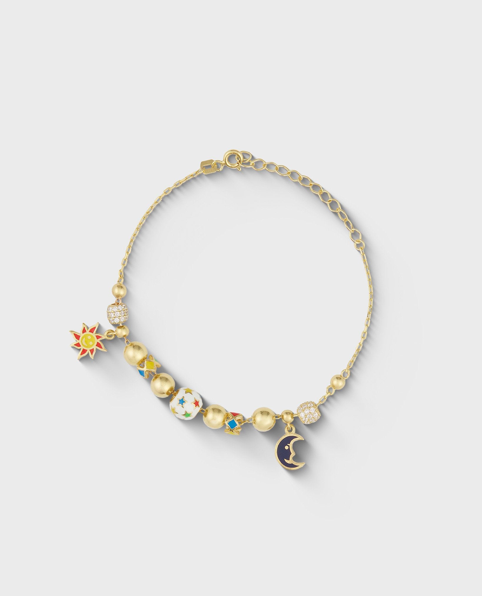 SUN, MOON & STAR CHARM BRACELET