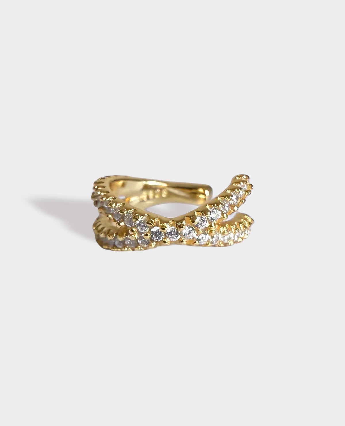 DIAMOND X GOLD EAR CUFF