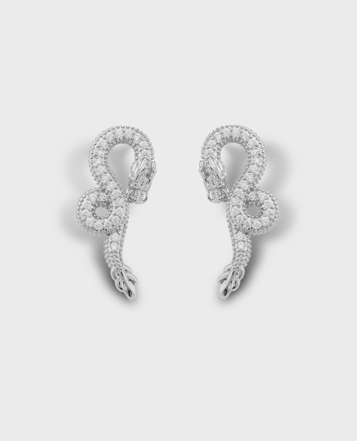 DRAGON SILVER STUD EARRINGS