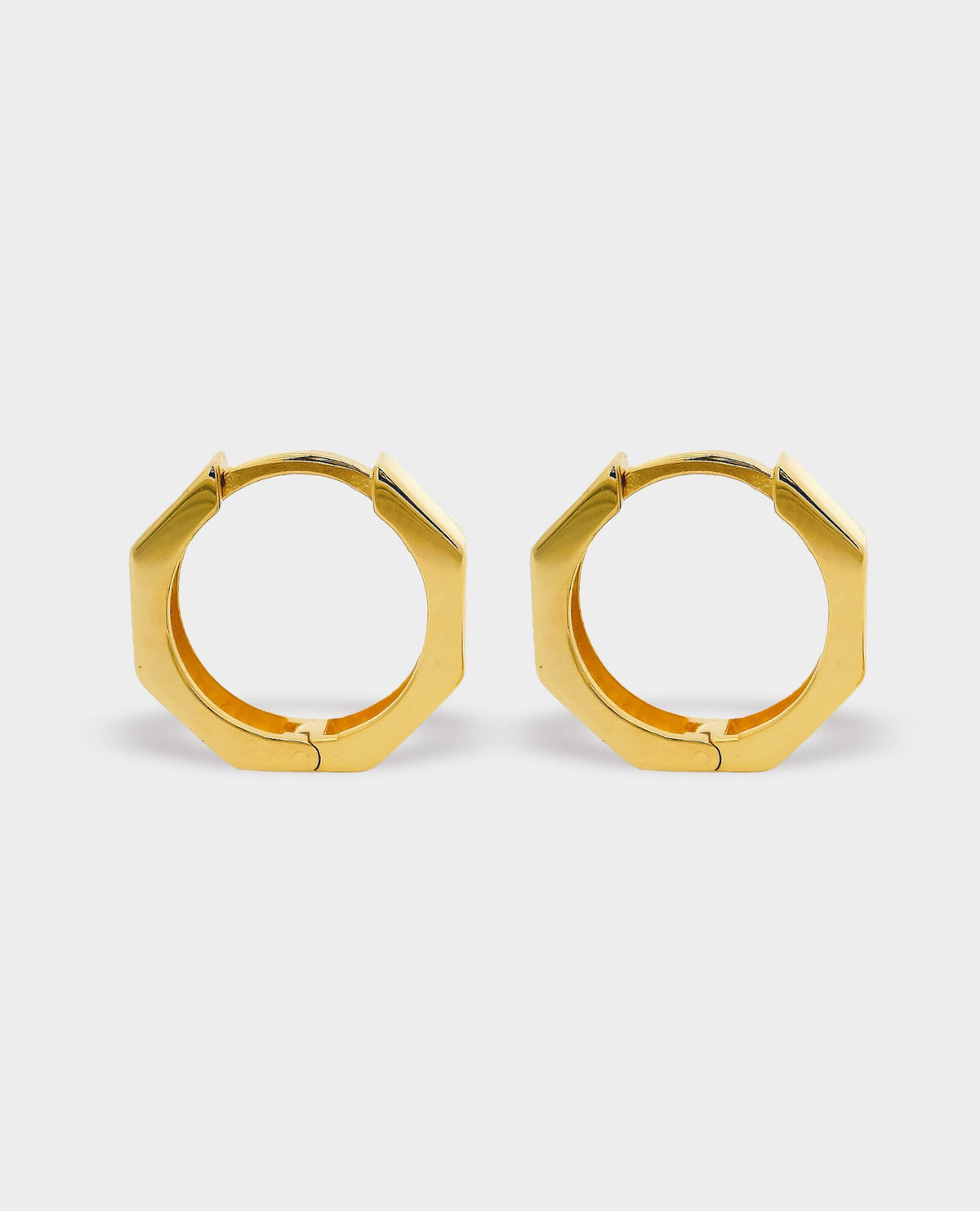 GEOMETRIC GOLD HOOP EARRINGS