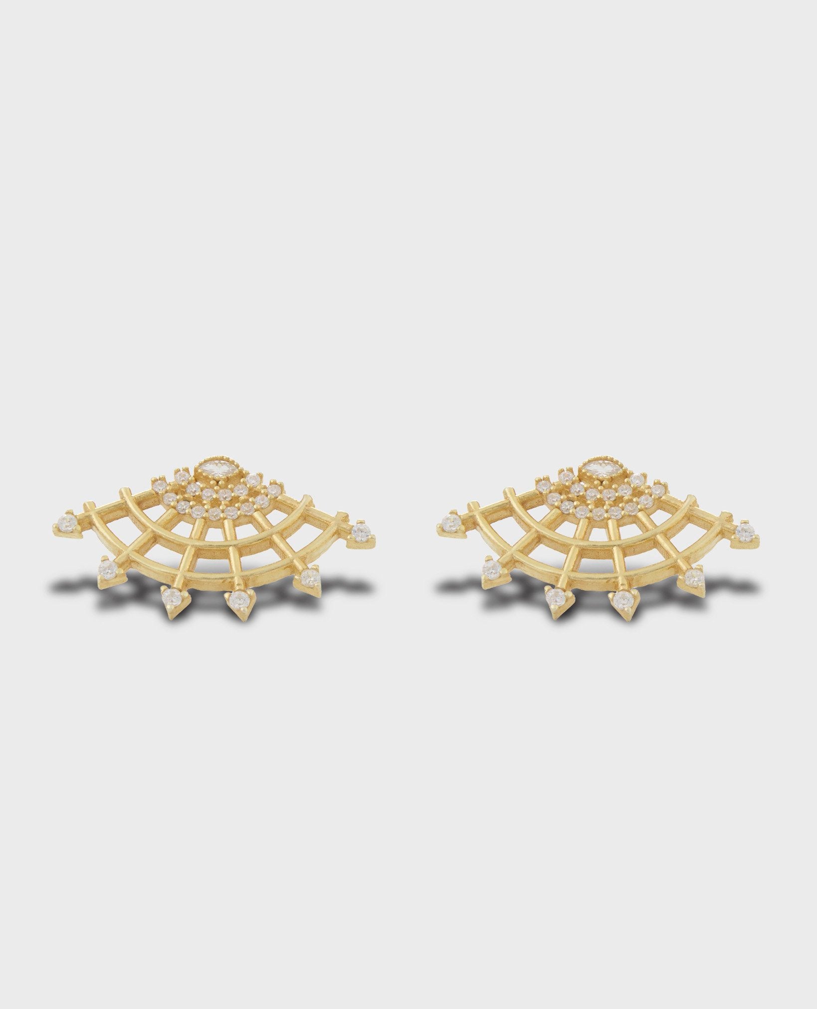 WEB GOLD STUD EARRINGS