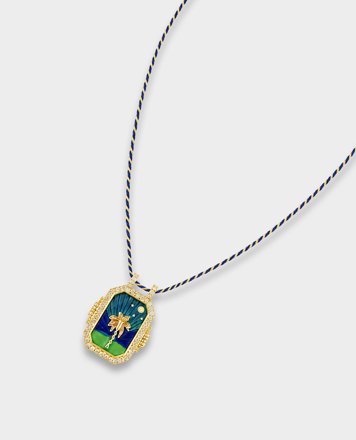 MINI PALM TREE PENDANT NECKLACE