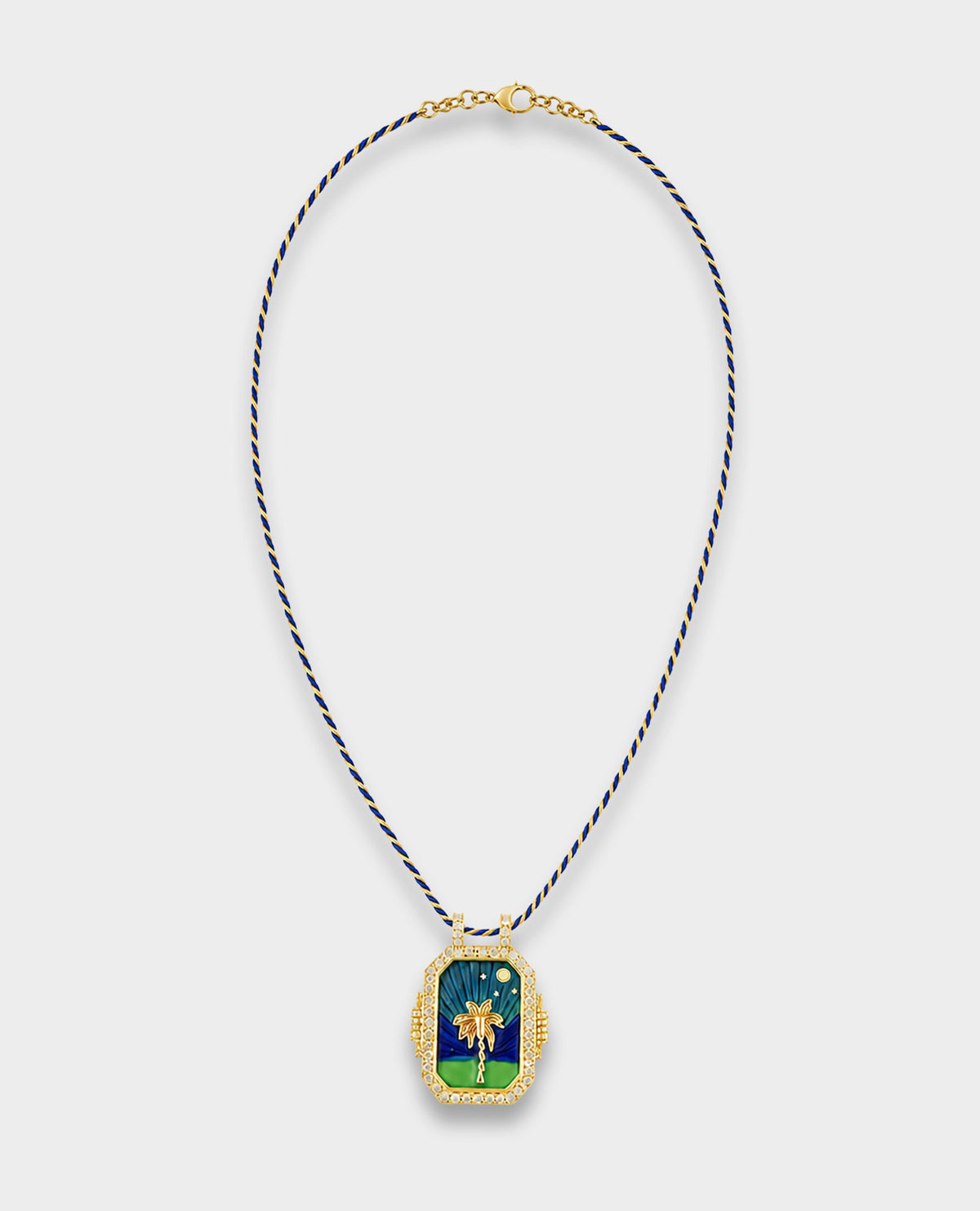 MINI PALM TREE PENDANT NECKLACE