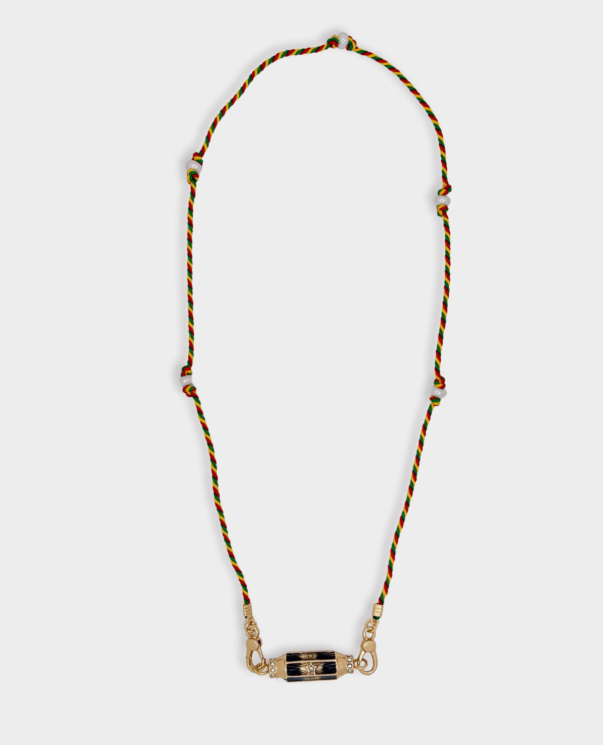 STARBURST AMULET PENDANT NECKLACE - BLACK