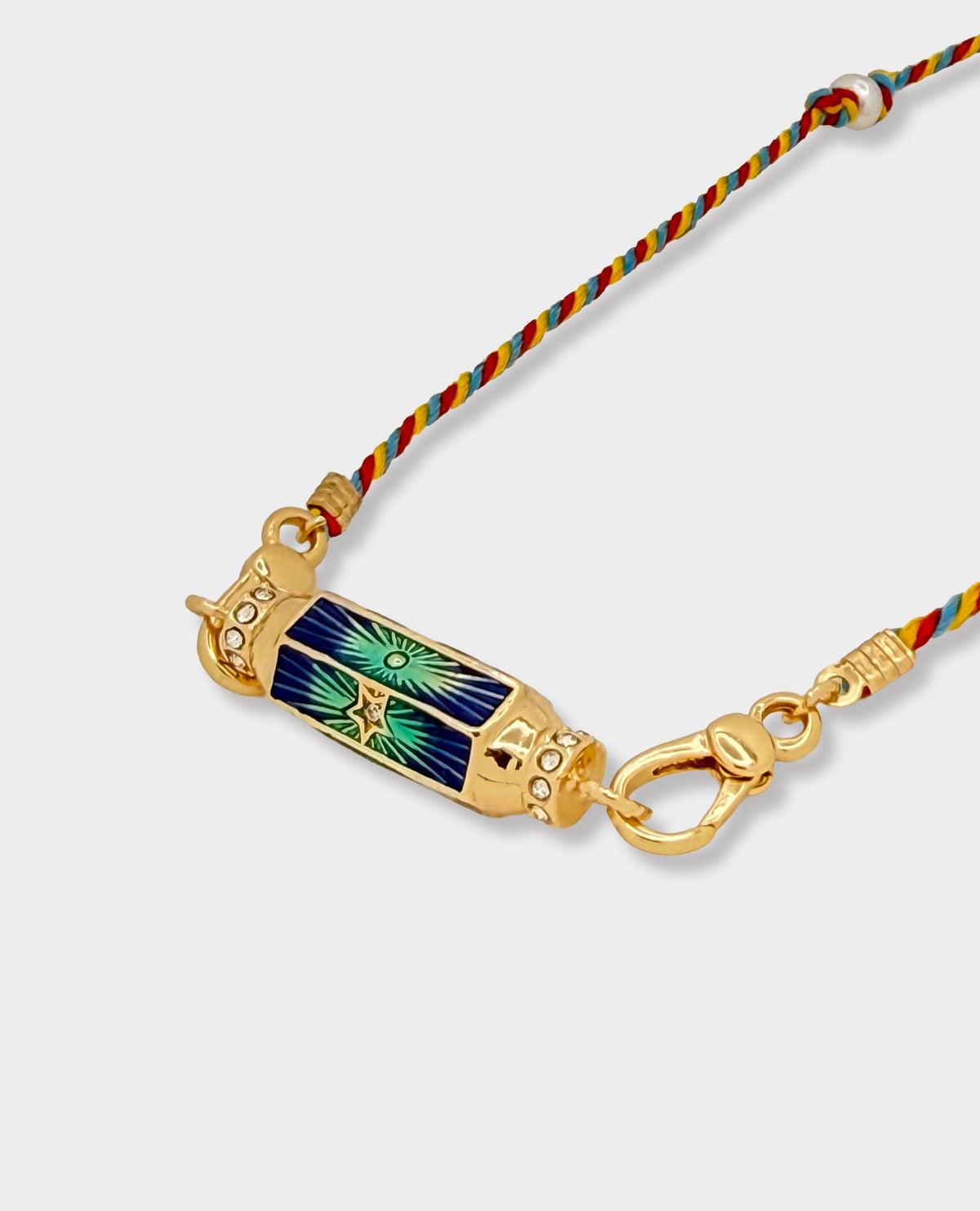 STARBURST AMULET PENDANT NECKLACE - NAVY BLUE