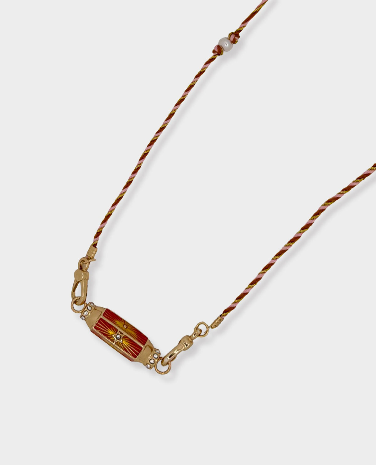 STARBURST AMULET PENDANT NECKLACE - ORANGE