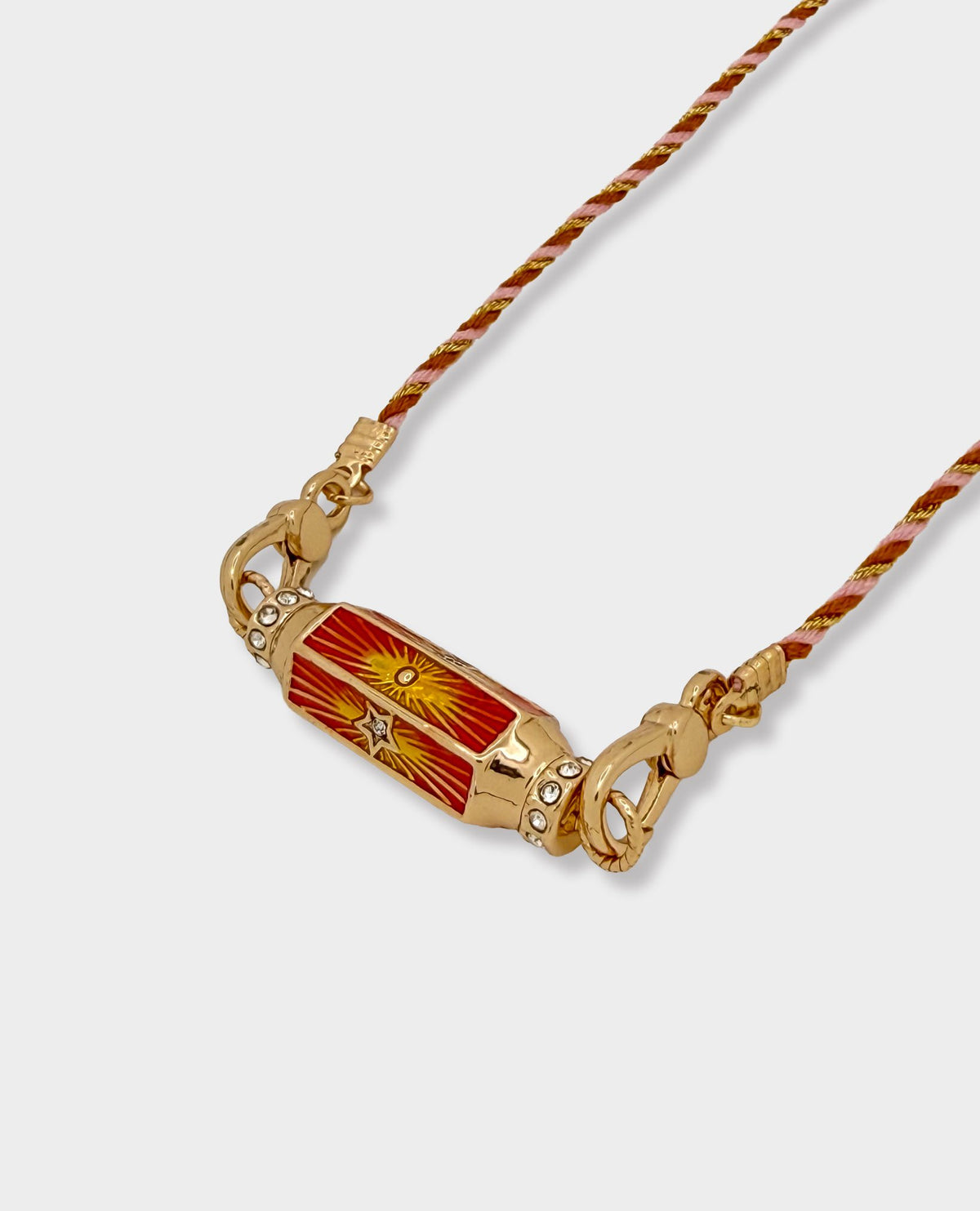 STARBURST AMULET PENDANT NECKLACE - ORANGE