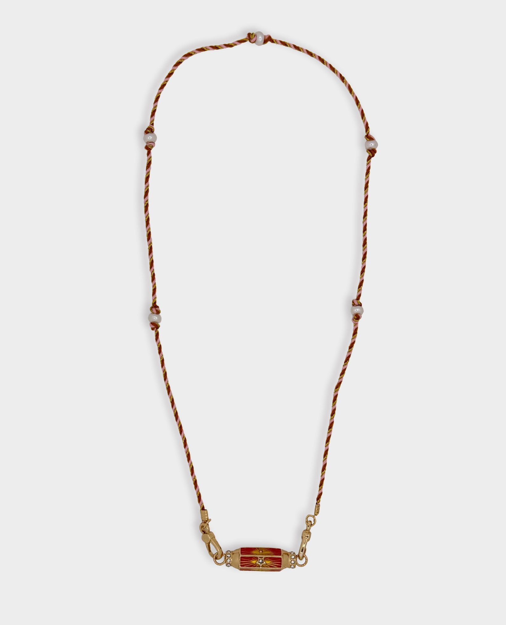 STARBURST AMULET PENDANT NECKLACE - ORANGE