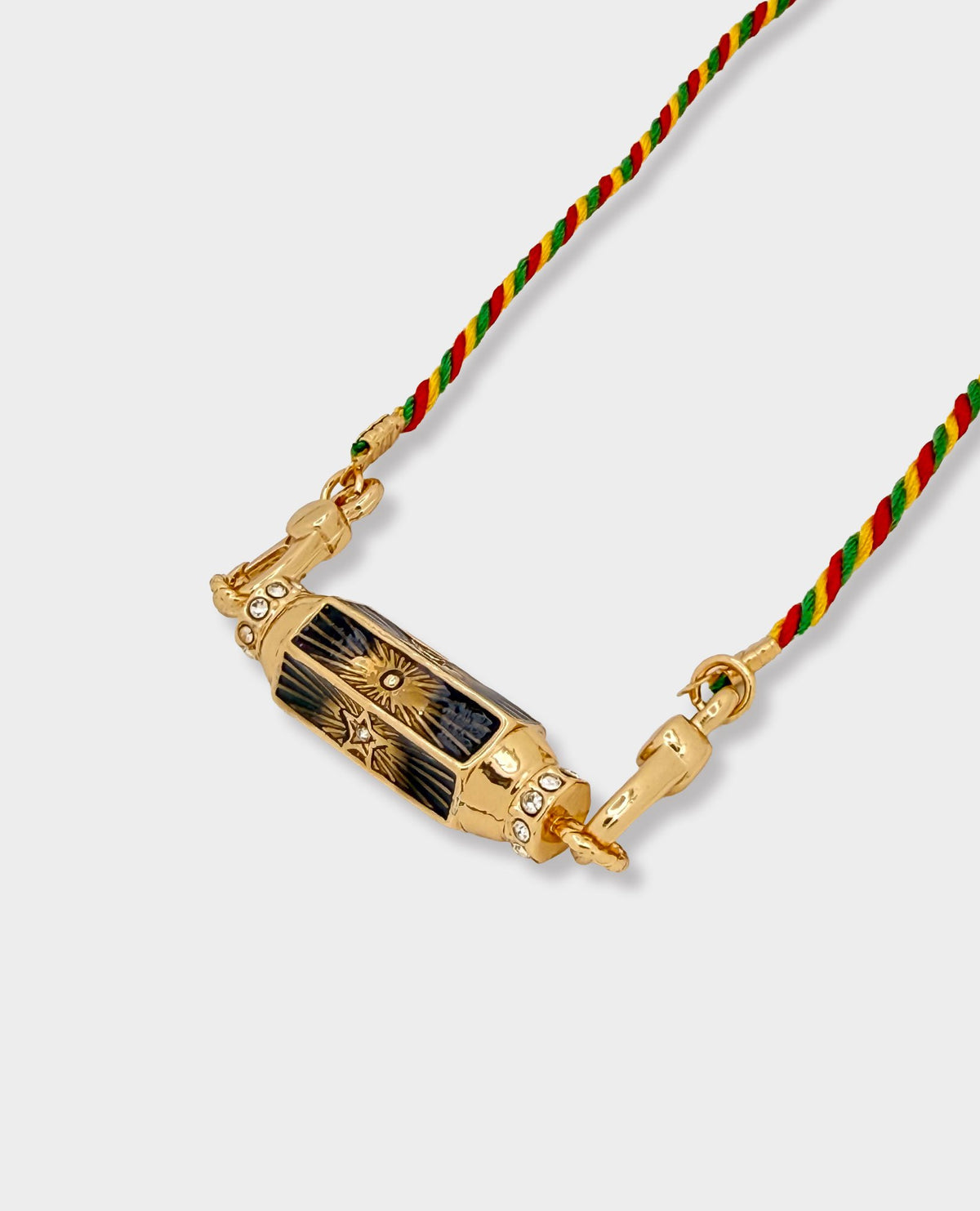 STARBURST AMULET PENDANT NECKLACE - BLACK