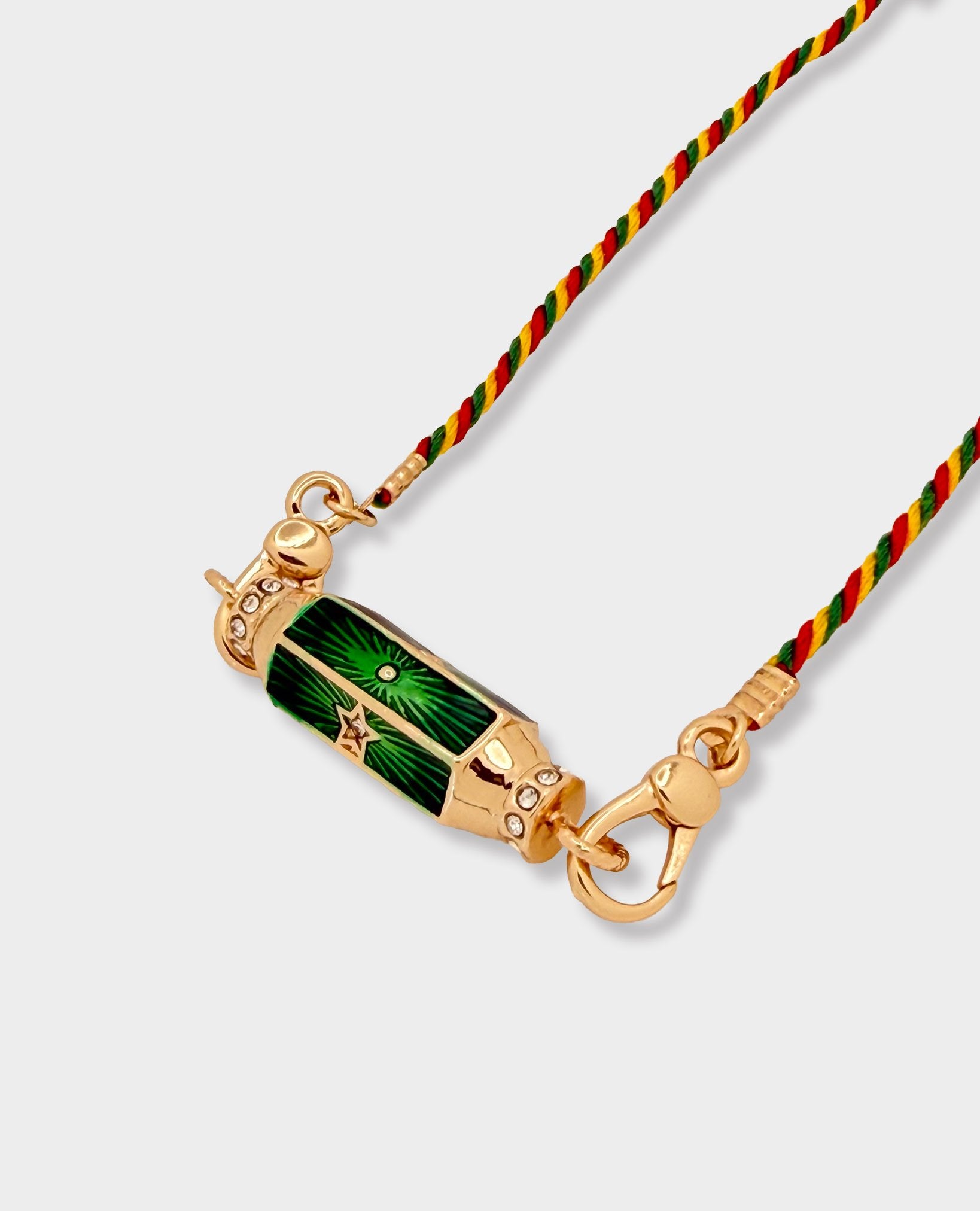 STARBURST AMULET PENDANT NECKLACE - EMERALD