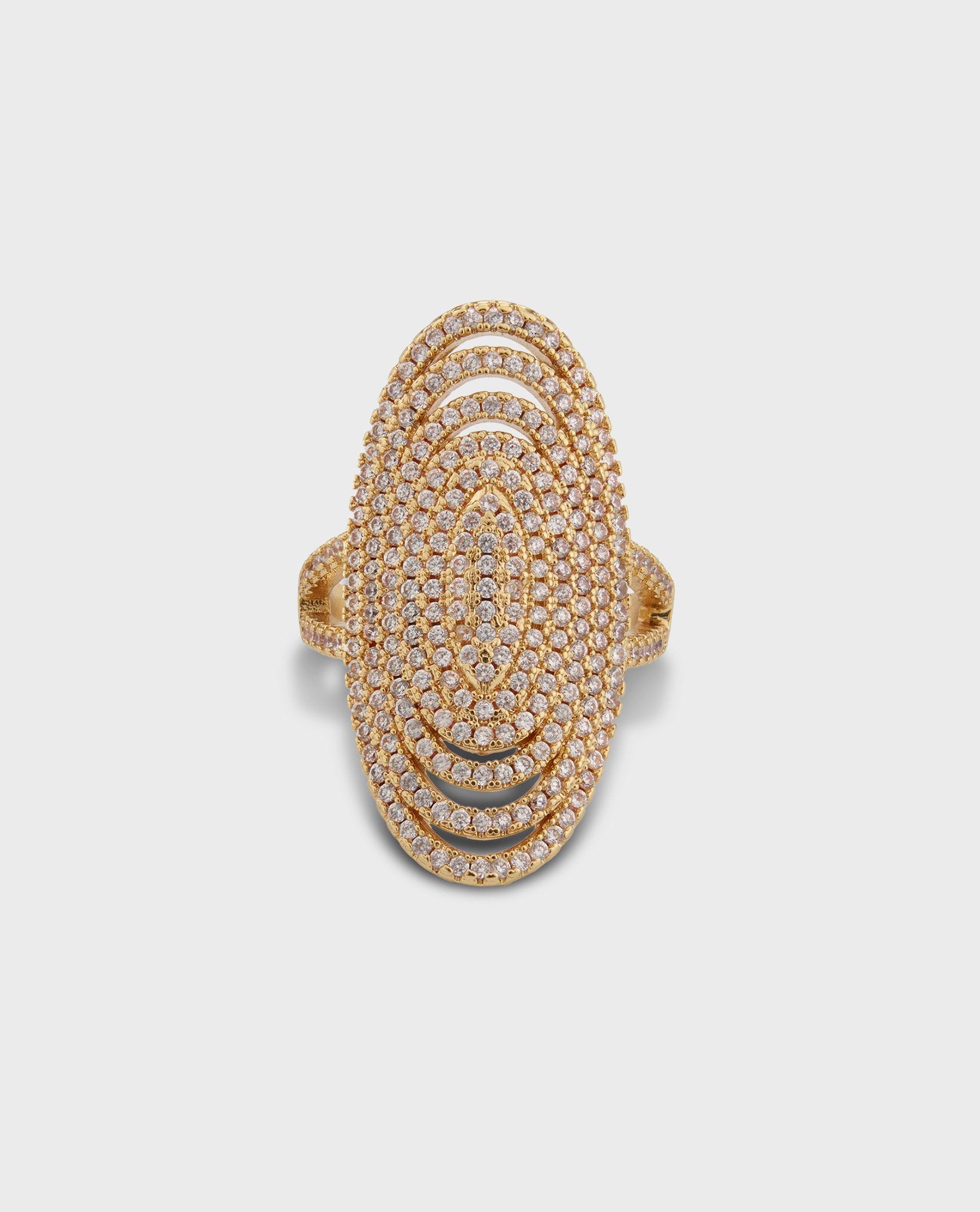 DIAMOND GOLD COCKTAIL RING