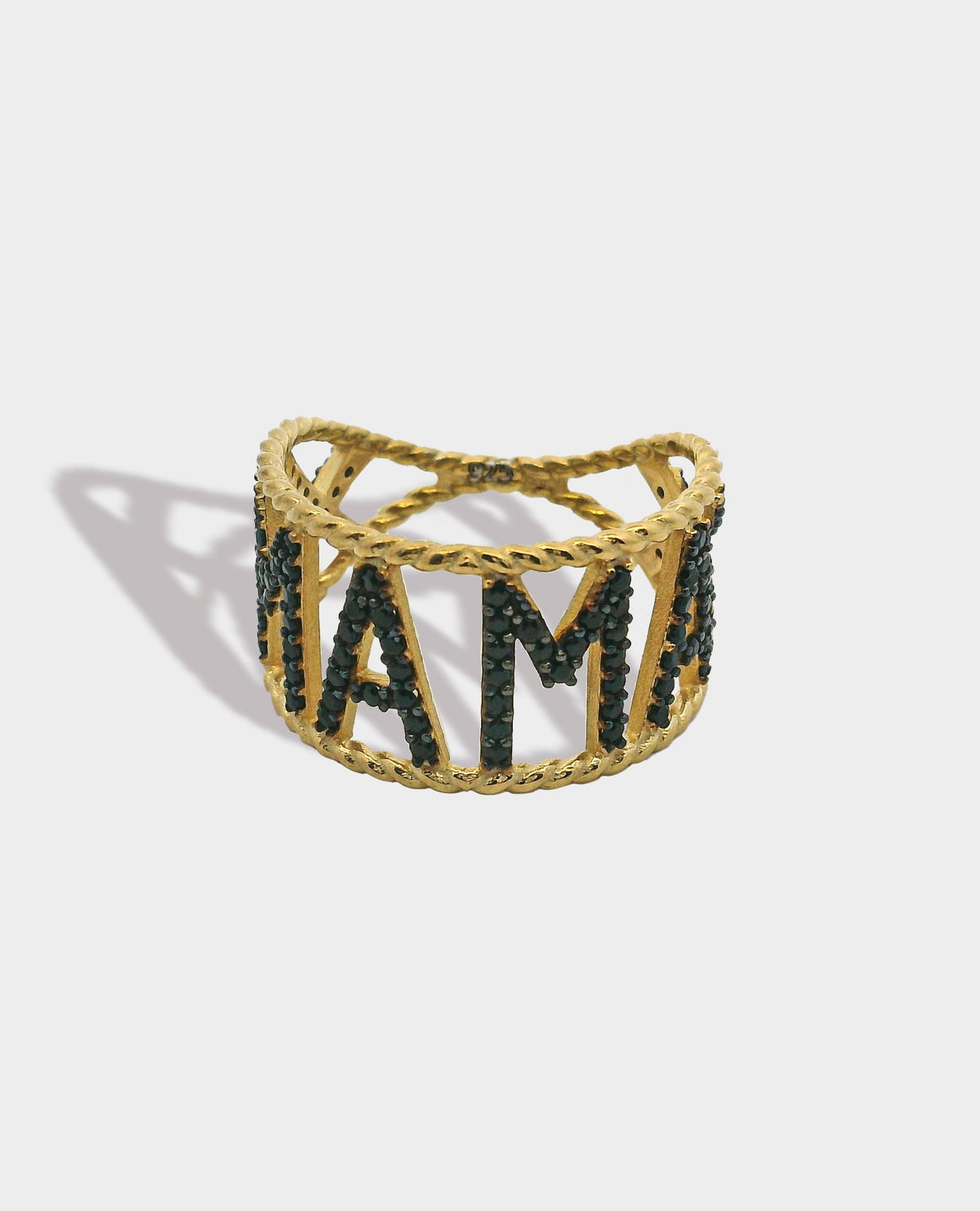MAMA GOLD & BLACK RING 7