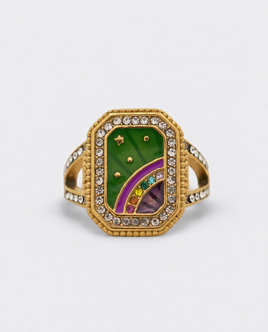 GALAXY GOLD SIGNET RING