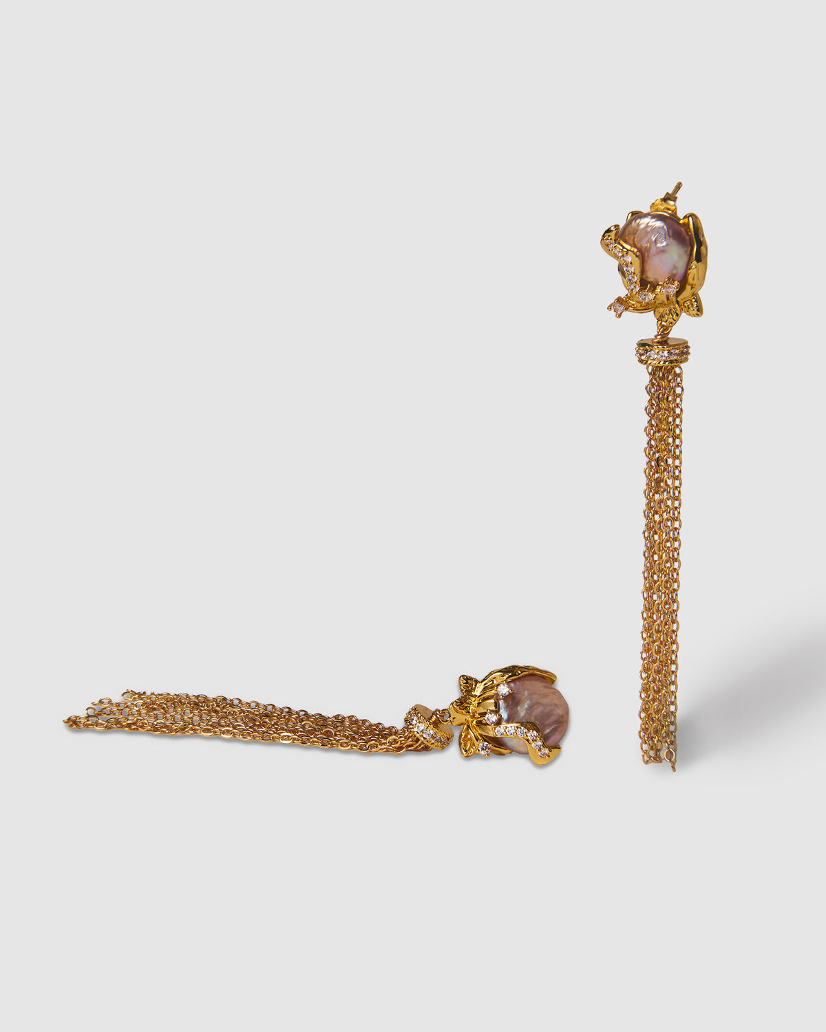ORNATE PEARL DROP EARRINGS
