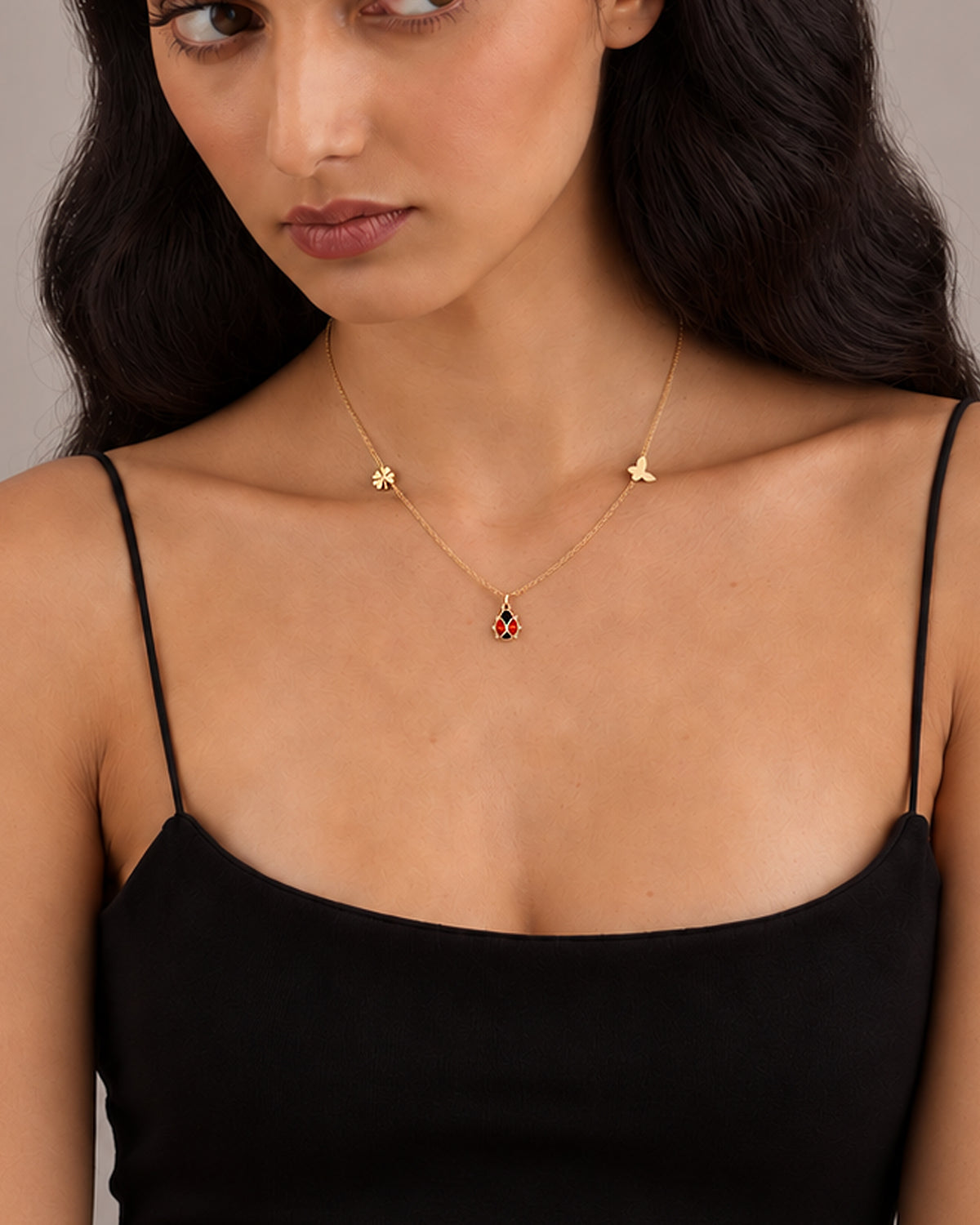 LADYBIRD GOLD CHARM NECKLACE