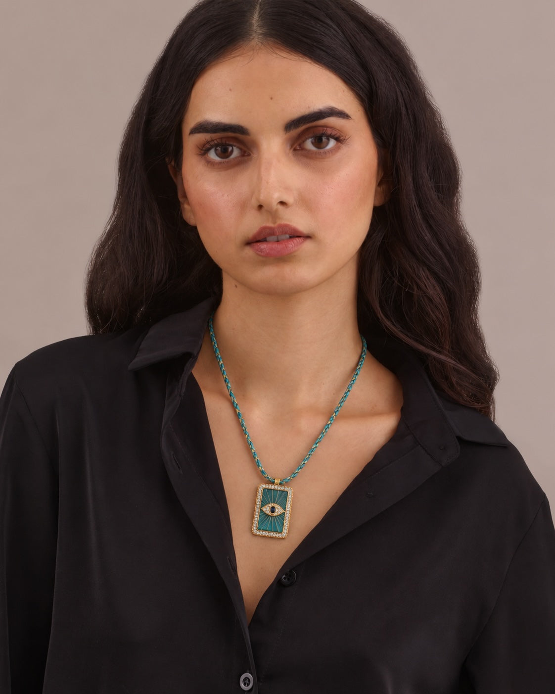 EVIL EYE PENDANT NECKLACE - TURQUOISE