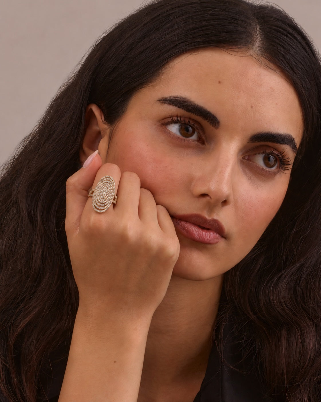 DIAMOND GOLD COCKTAIL RING