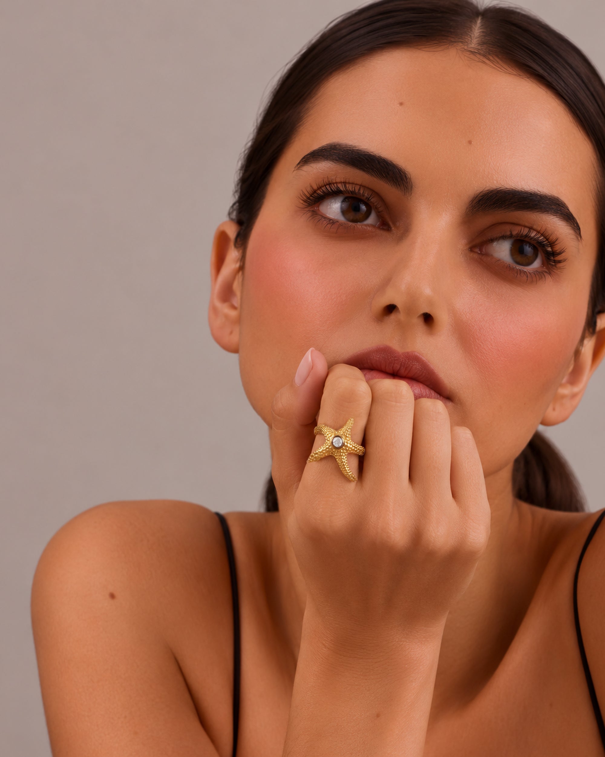 GOLD STARFISH RING