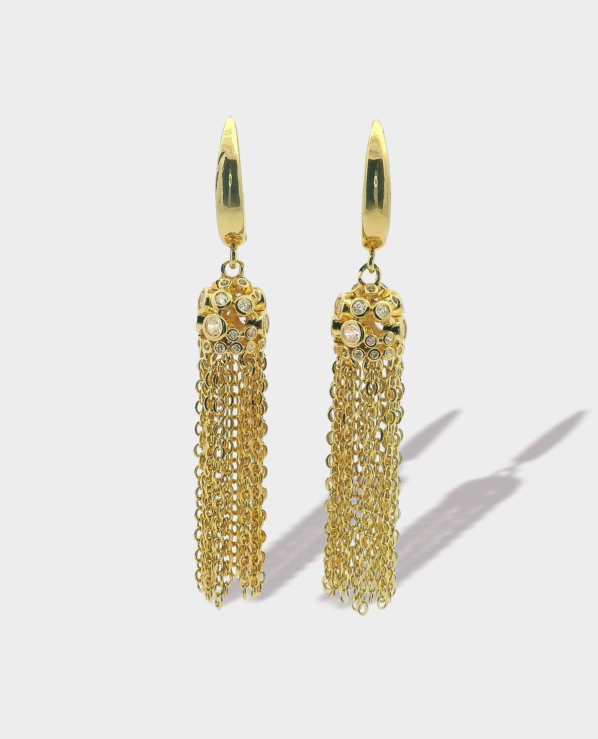 MESH GOLD CHAIN EARRINGS