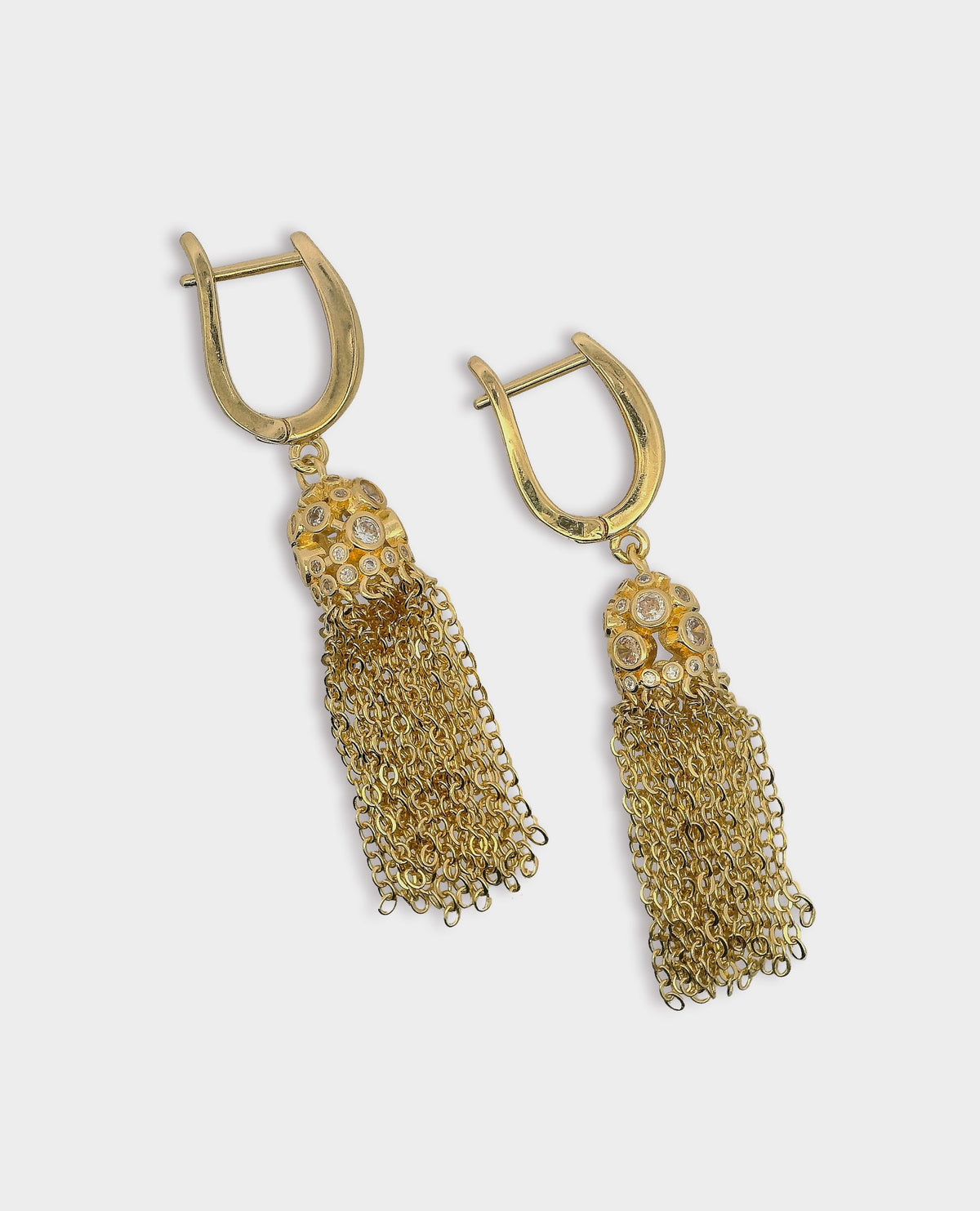 MESH GOLD CHAIN EARRINGS