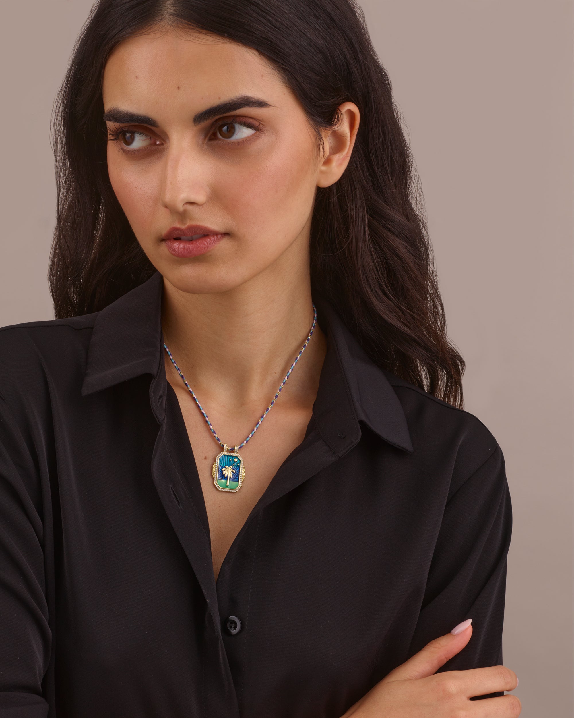 PALM TREE PENDANT NECKLACE
