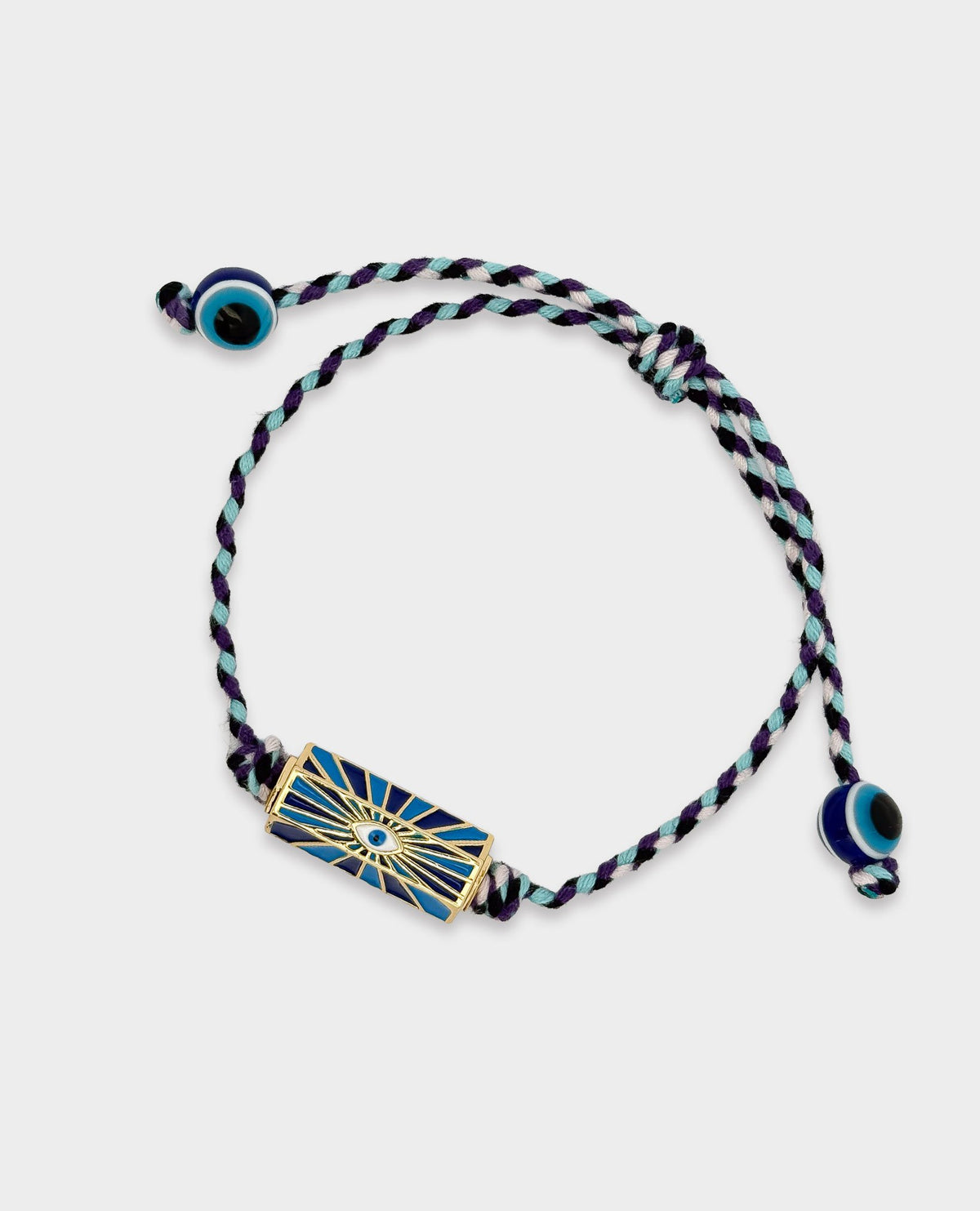 BOHEMIAN EVIL EYE BRACELET - LIGHT & NAVY BLUE