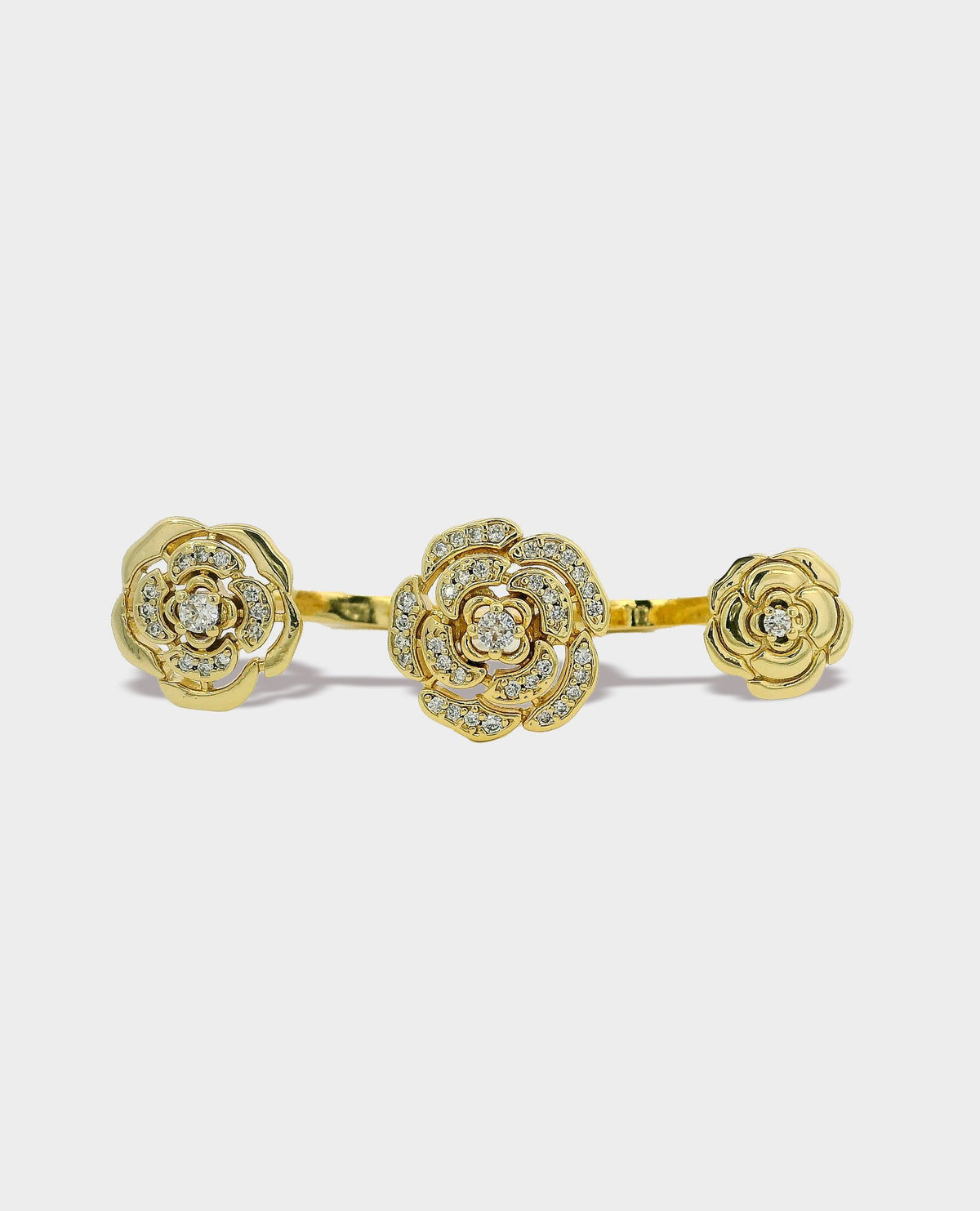 CAMELLIA GOLD KNUCKLEDUSTER RING