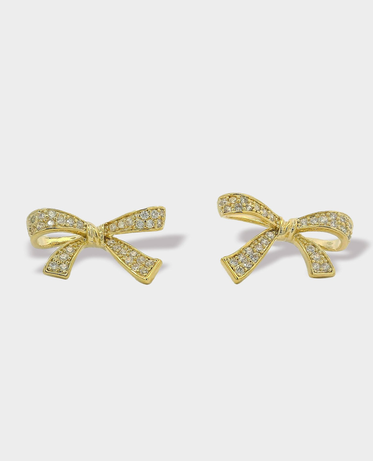 BOW GOLD STUD EARRINGS