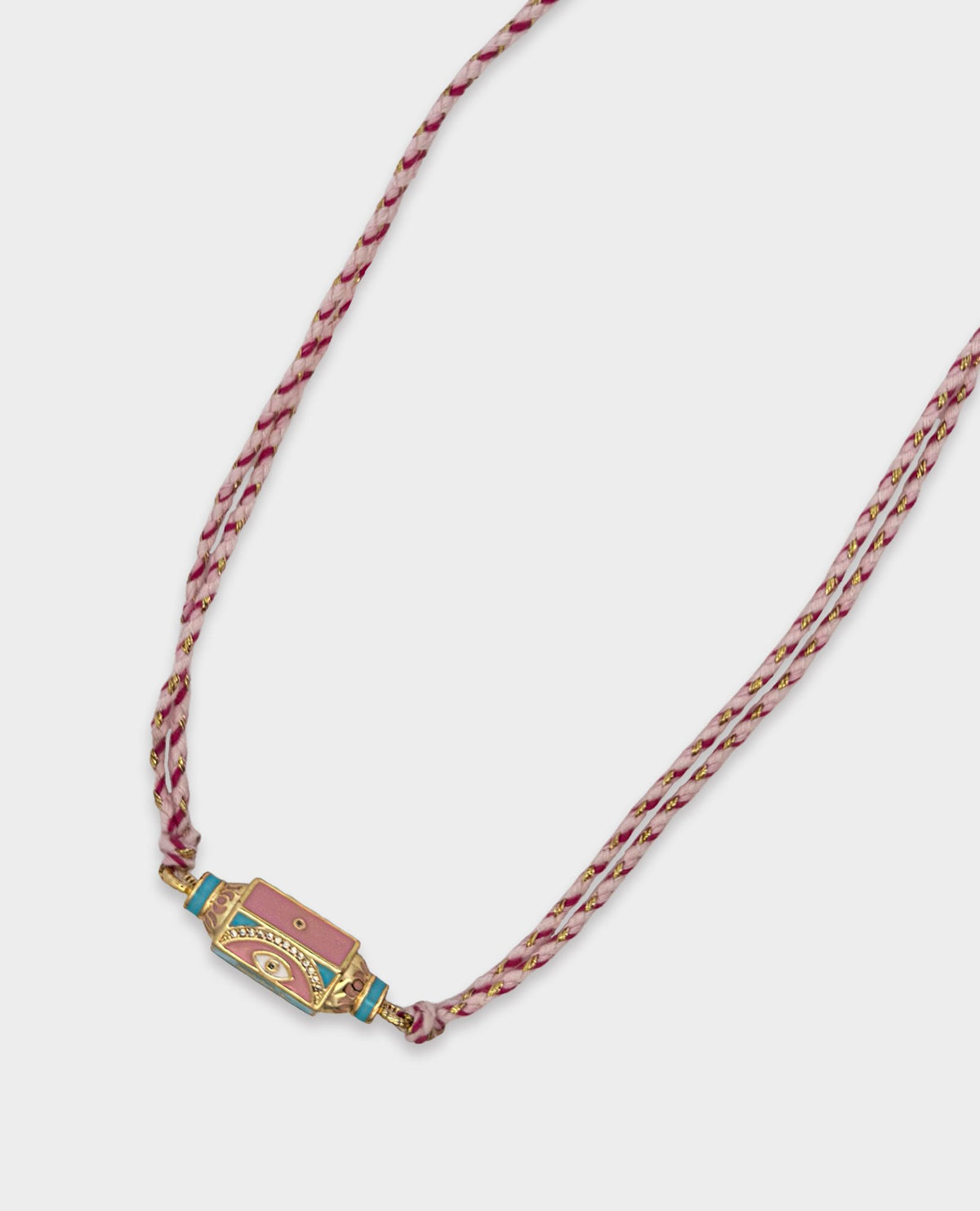 EVIL EYE AMULET NECKLACE - PINK