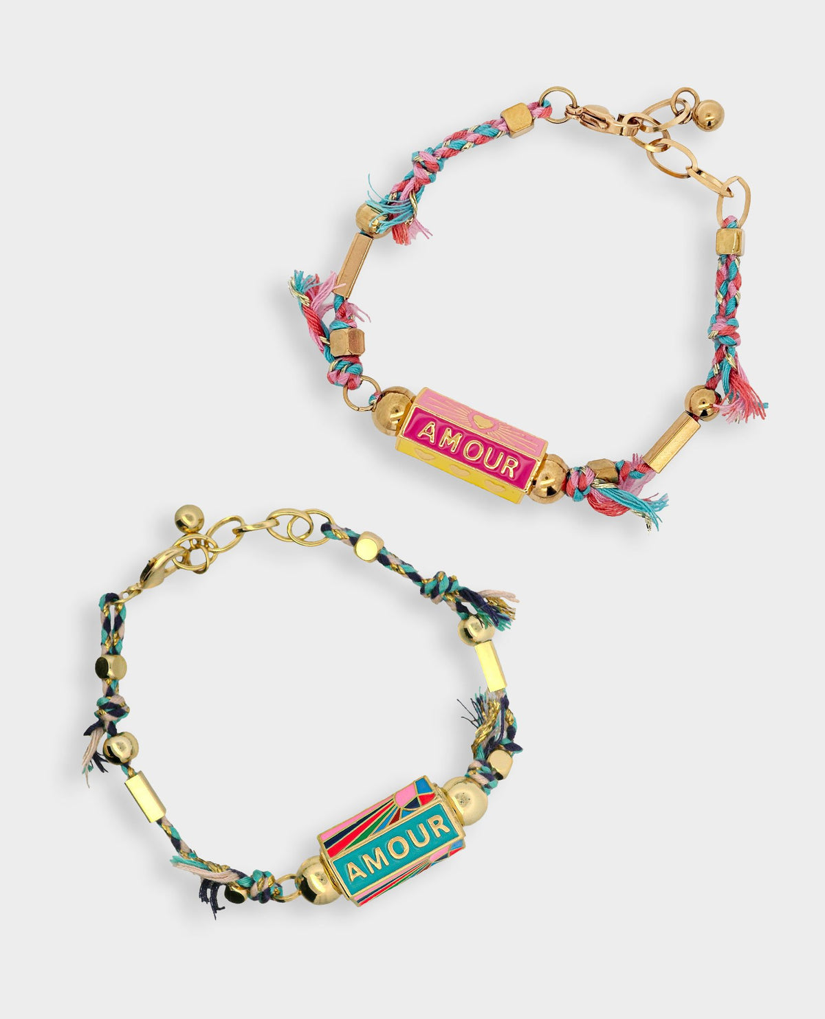 BOHEMIAN AMOUR CHARM BRACELET SET - BONBON &amp; TURQUOISE