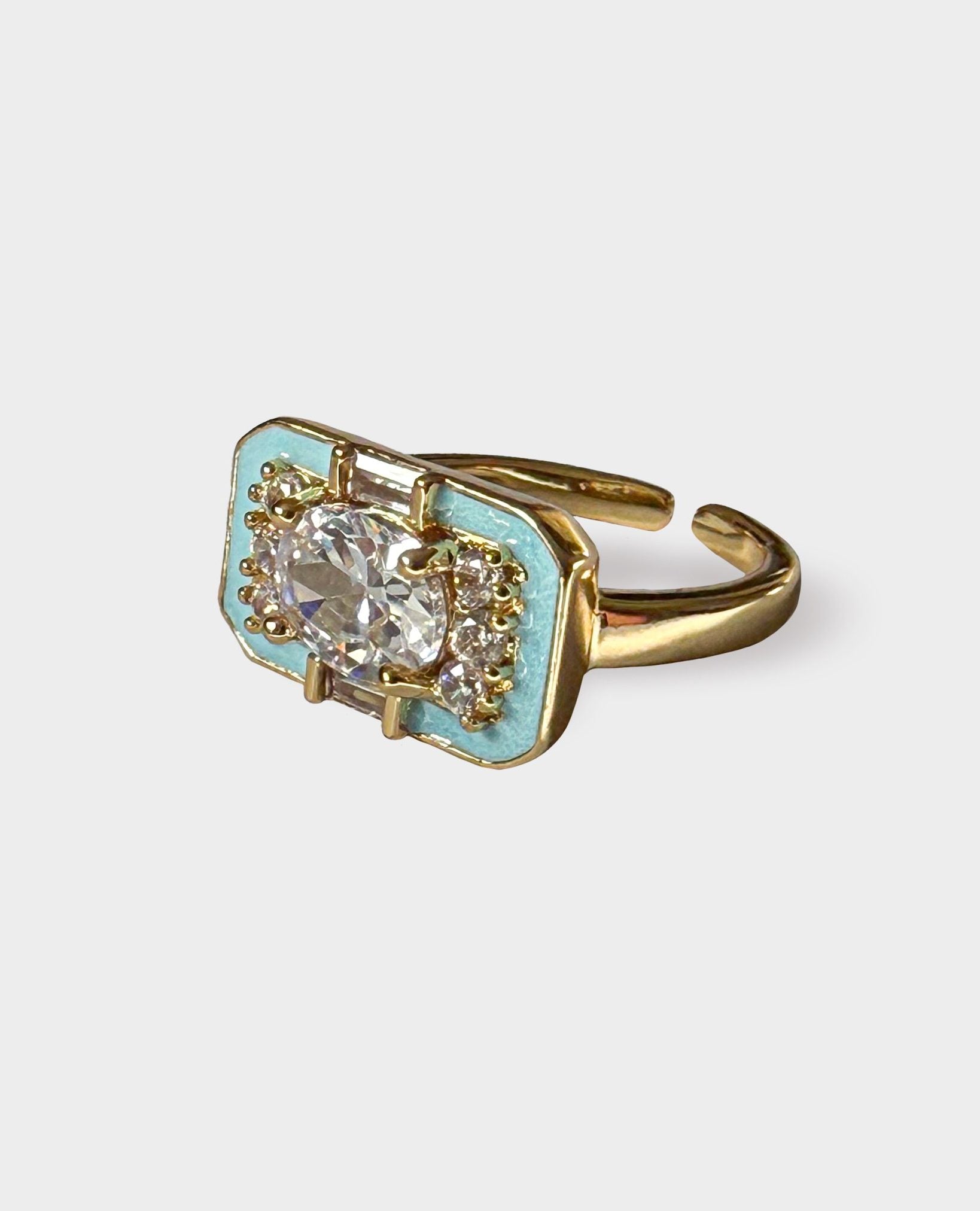 ART DECO GOLD RING - TURQUOISE