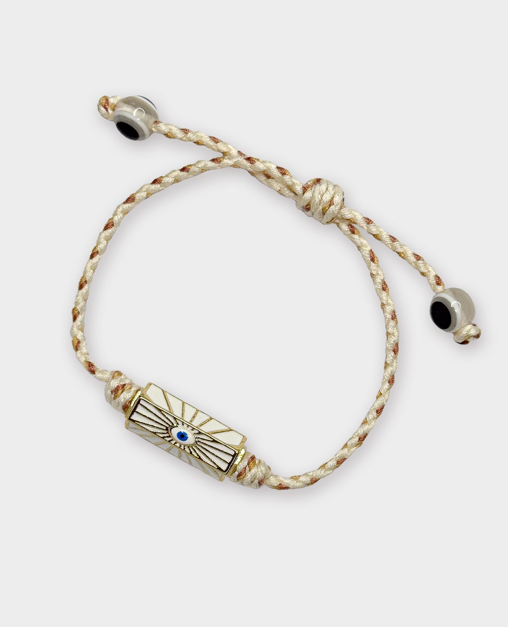 BOHEMIAN EVIL EYE BRACELET SET - BLACK & WHITE
